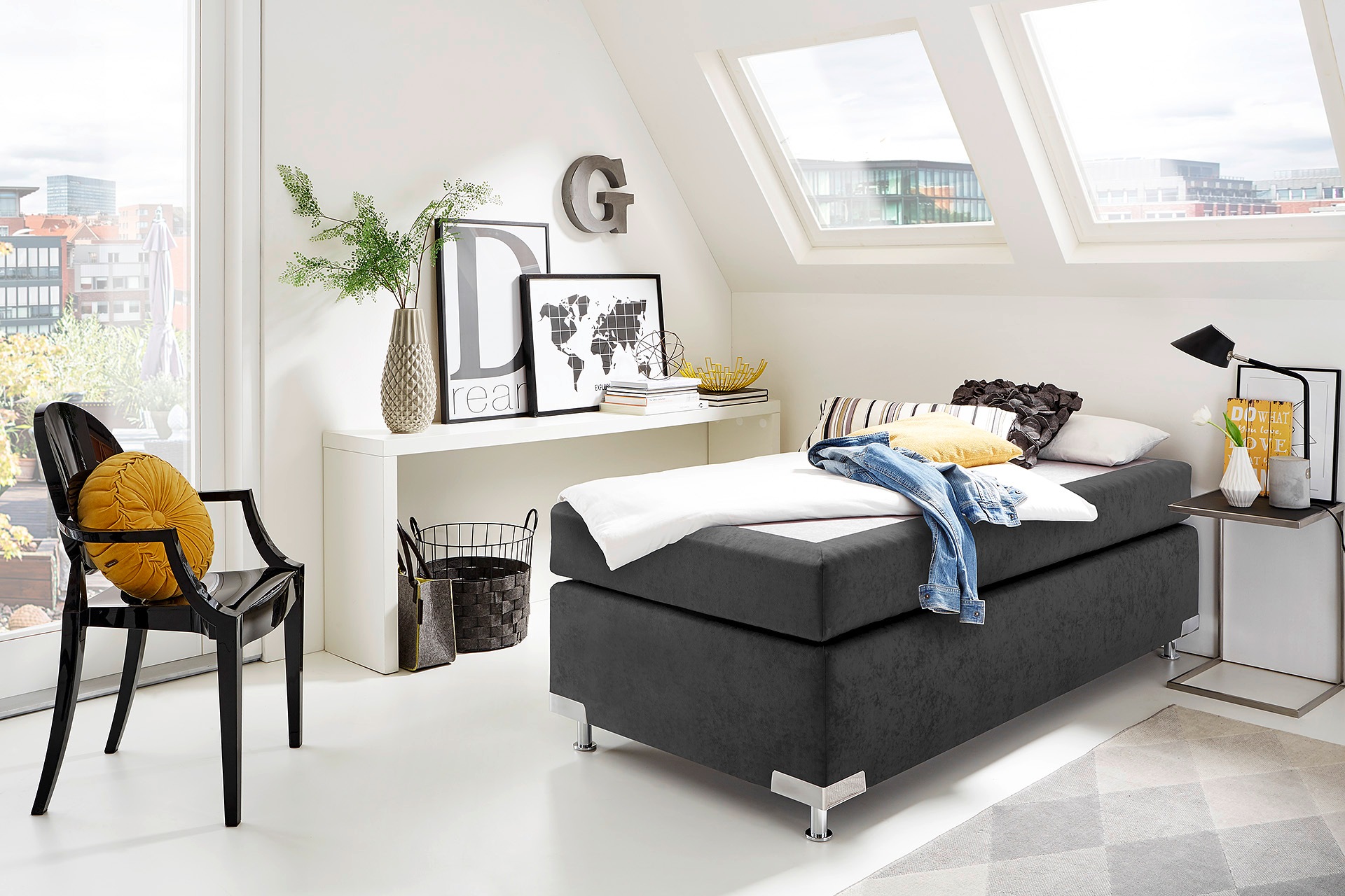 Westfalia Schlafkomfort Boxspringbett »Holland« ohne Kopfteil, frei im Raum günstig online kaufen