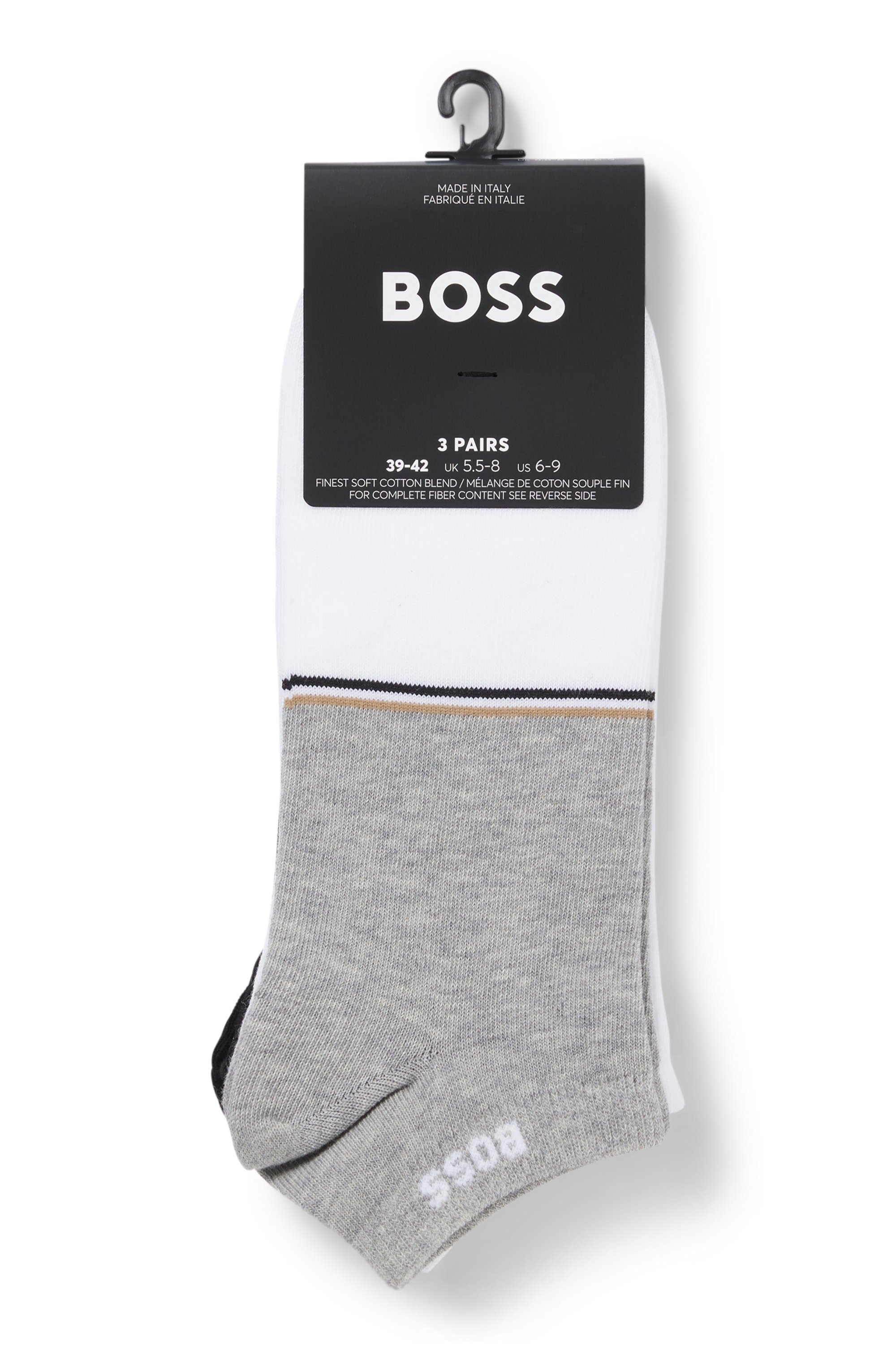 BOSS Freizeitsocken »3P AS Colorblock«, (Packung, 3 Paar), Mit BOSS Logoschriftzug