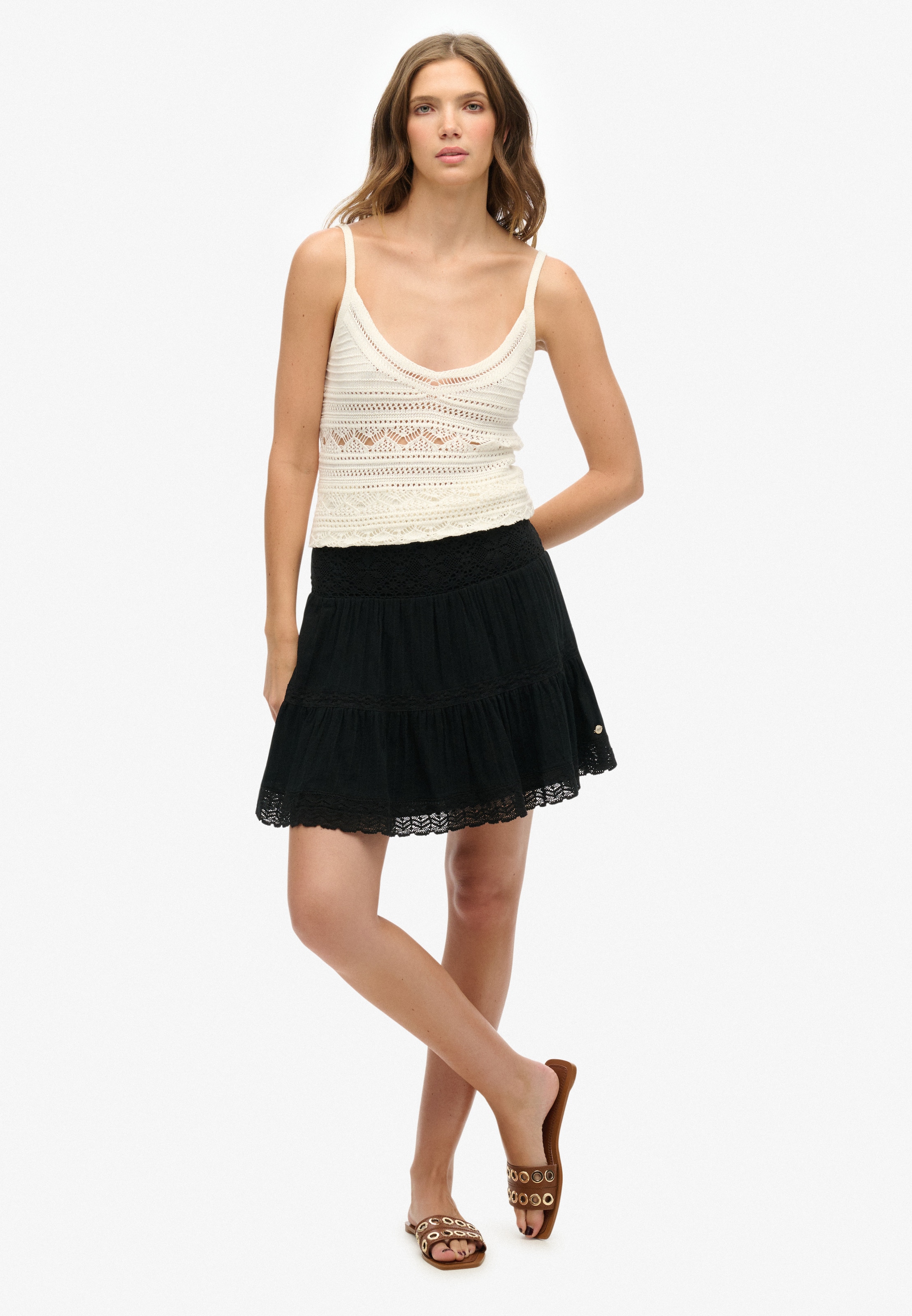 Superdry Minirock »IBIZA LACE MIX MINI SKIRT«
