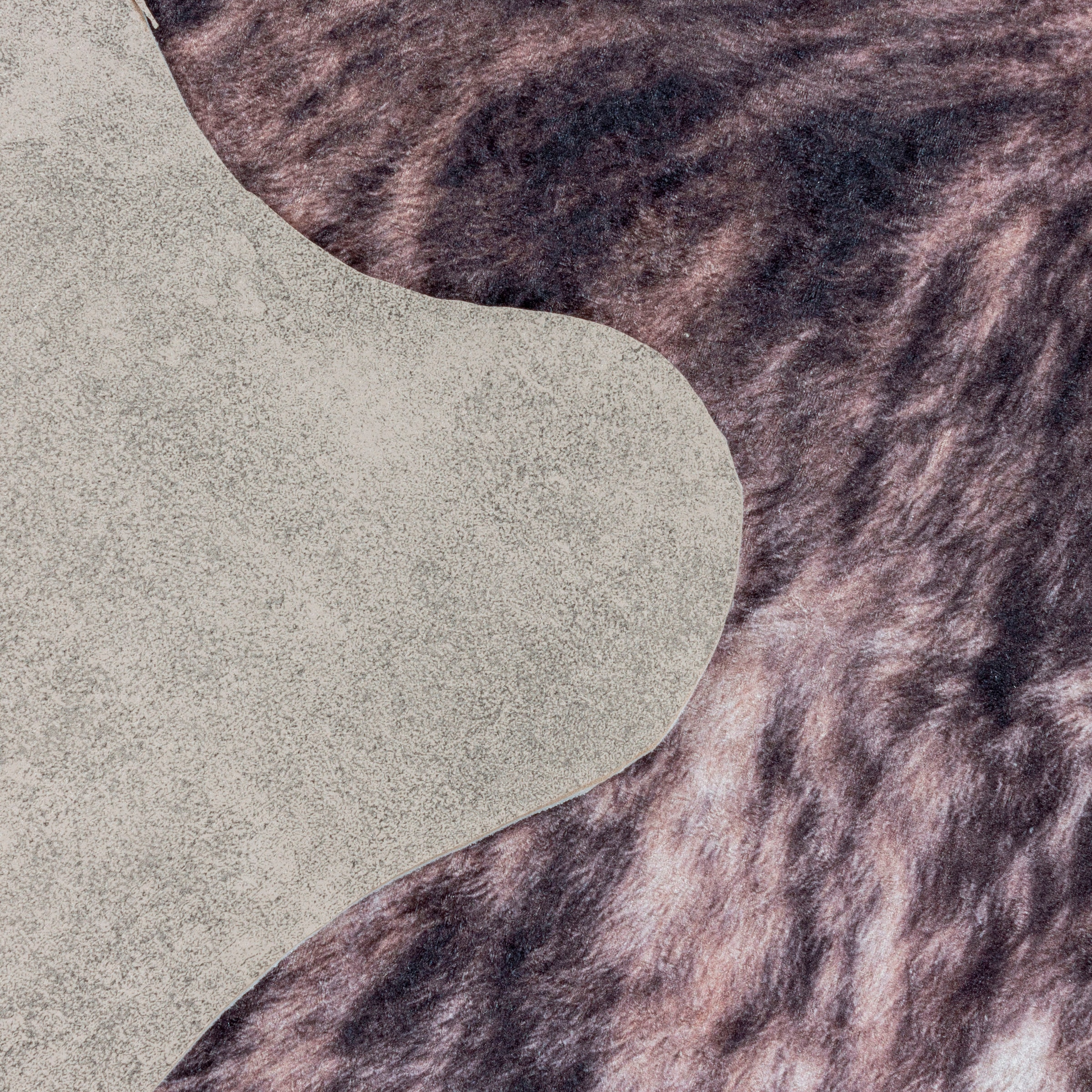Ayyildiz Teppiche Teppich »ETOSHA 4113«, fellförmig, 6 mm Höhe, Pflegeleicht / Moderner Fell Look