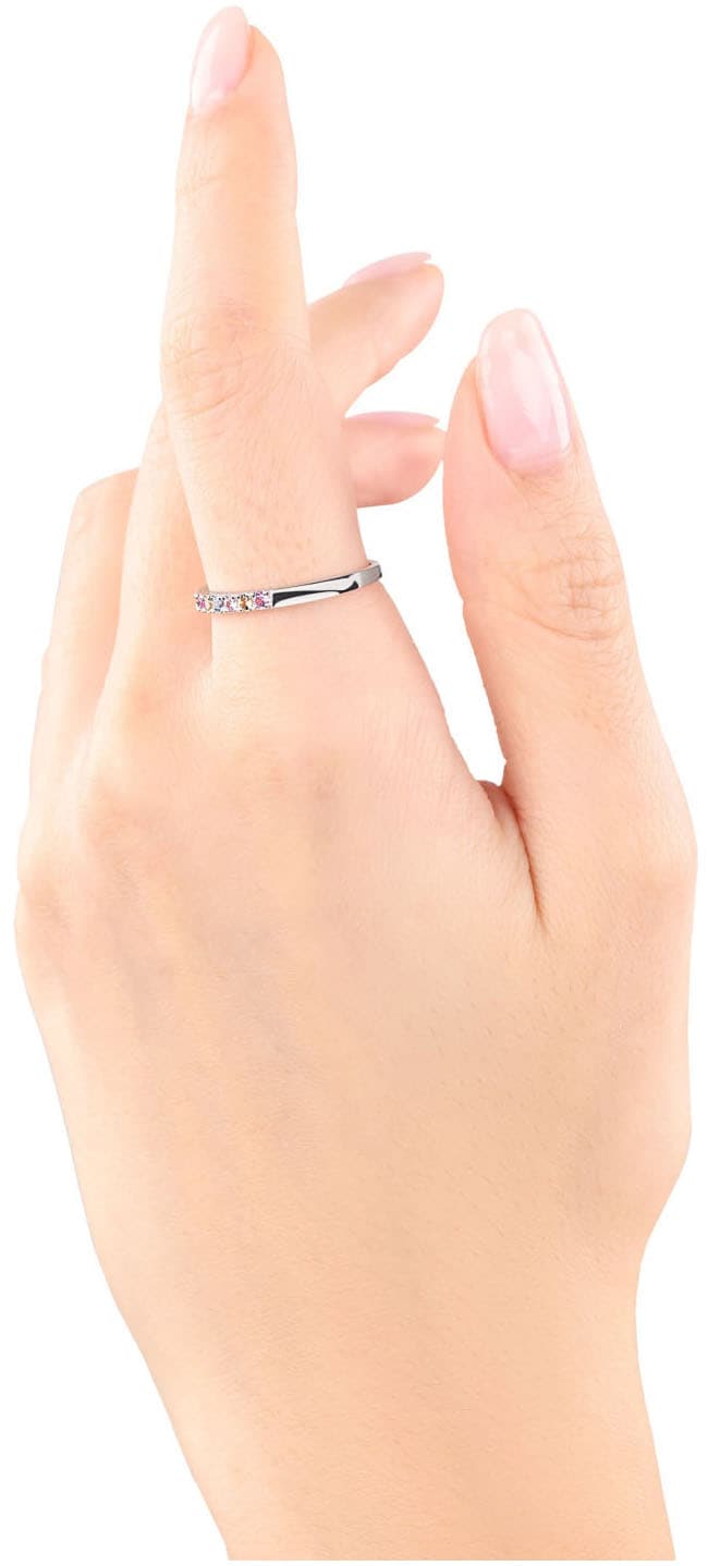 s.Oliver Fingerring »Regenbogen-Optik, 2037842/-43/-44/-45«, mit Zirkonia (synth.)