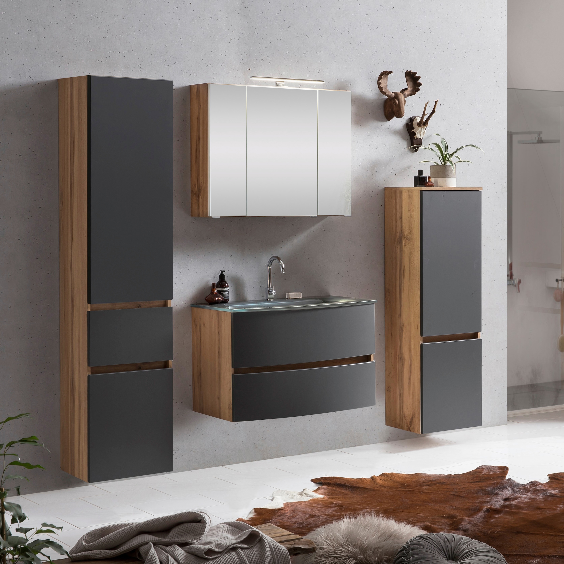 welltime Badezimmer-Set »Kaunas« Set, 4 Stk. tlg. günstig online kaufen