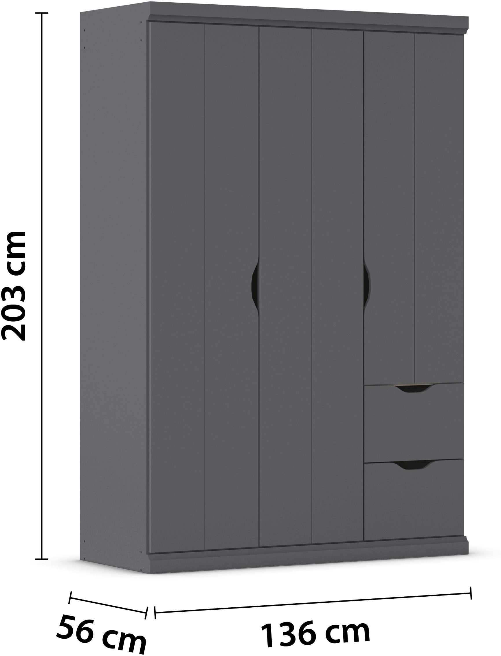 rauch Kleiderschrank »Marlene«, (in 3 verschiedenen Ausstattungen BASIC/CLASSIC/PREMIUM), in 3 Breiten 91/136/181 cm im Landhaus-Stil MADE IN GERMANY