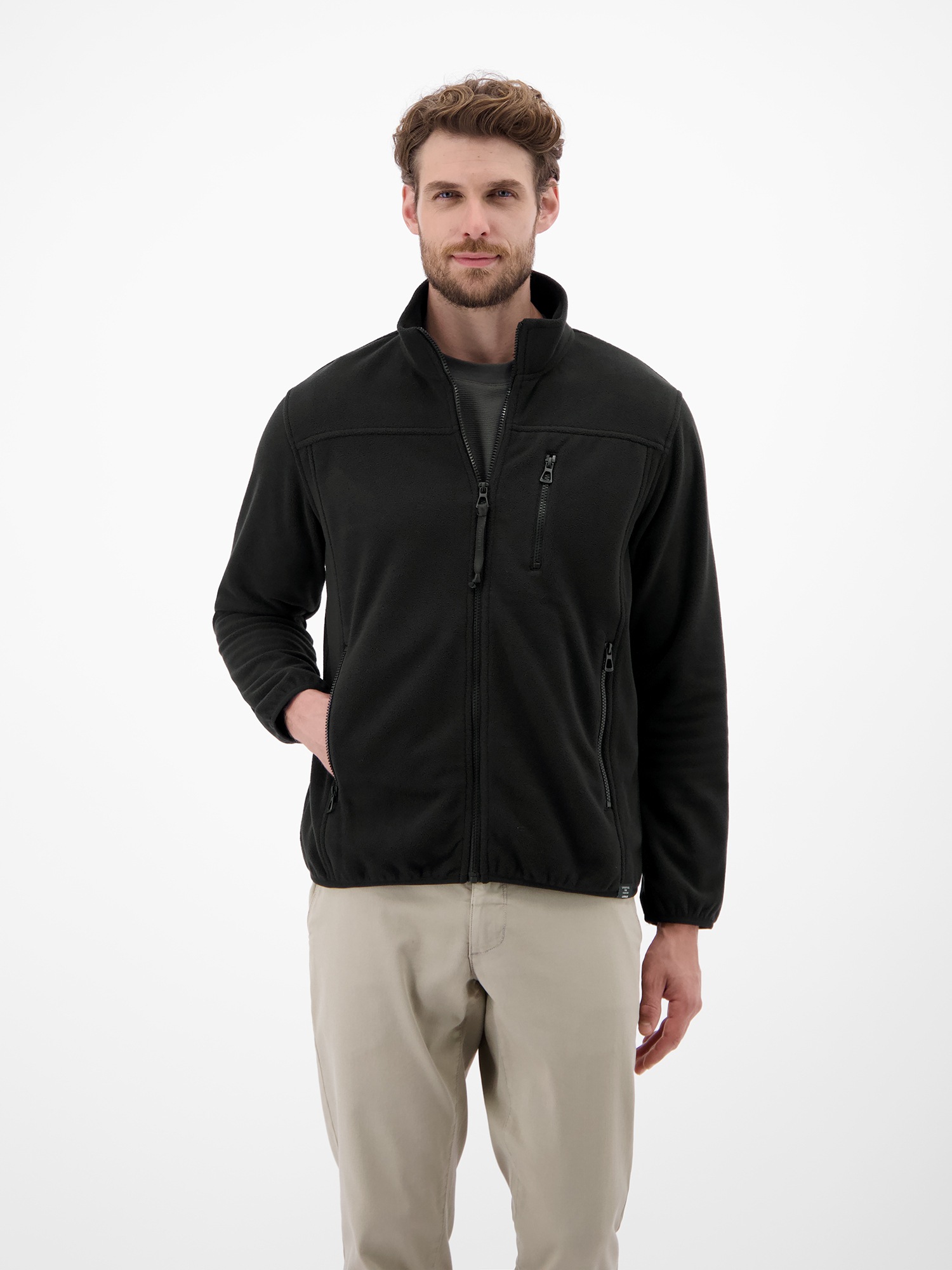 LERROS Sweatjacke »Polar-Fleece Jacke, sportiv«