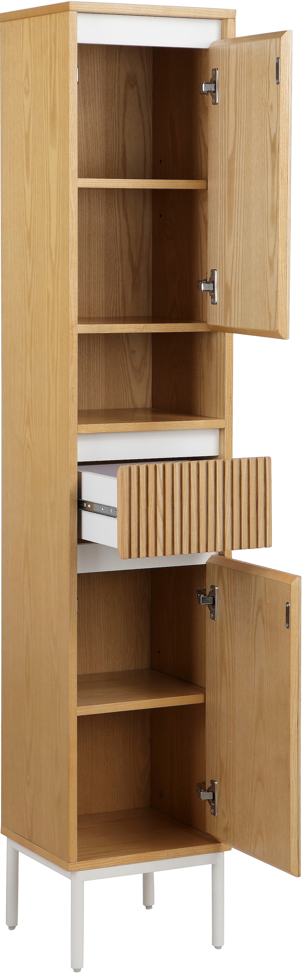 andas Hochschrank »Falun«, Badmöbel, Badezimmerschrank mit Rille, Breite 35 cm