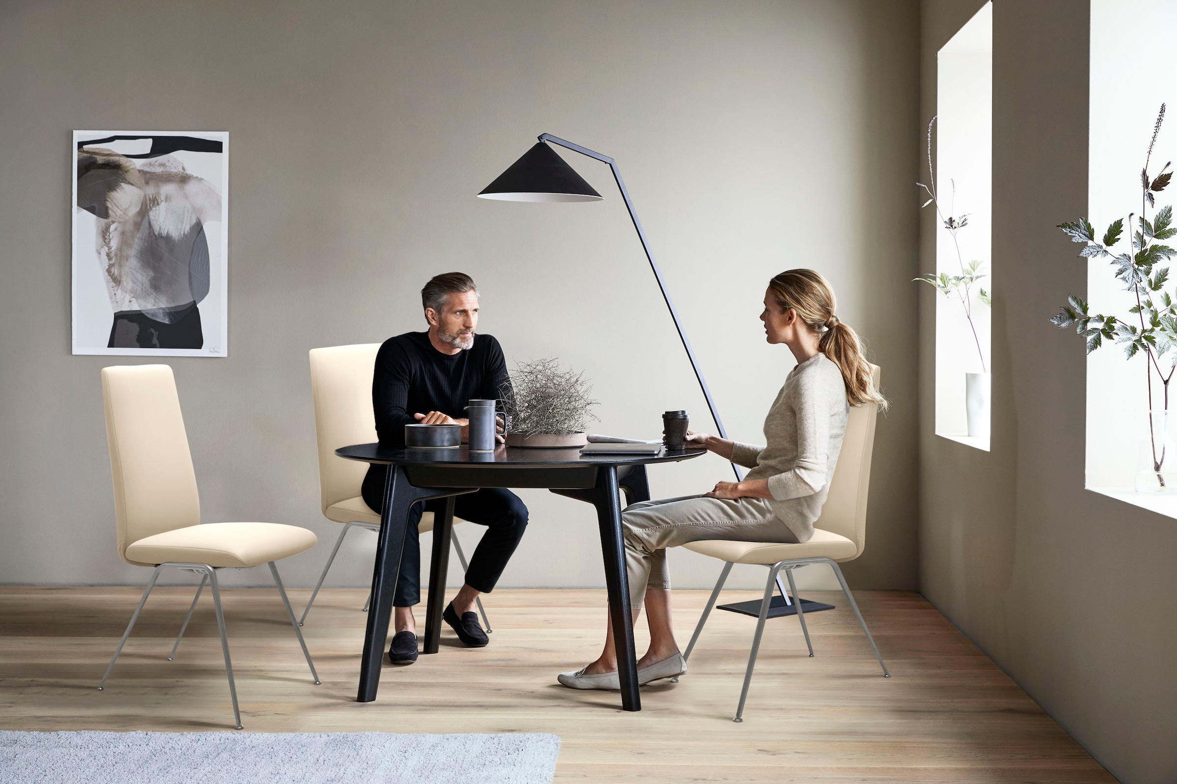 Stressless® Polsterstuhl »Laurel«, Leder PALOMA, High Back, Größe L, mit Beinen aus Stahl in Chrom glänzend