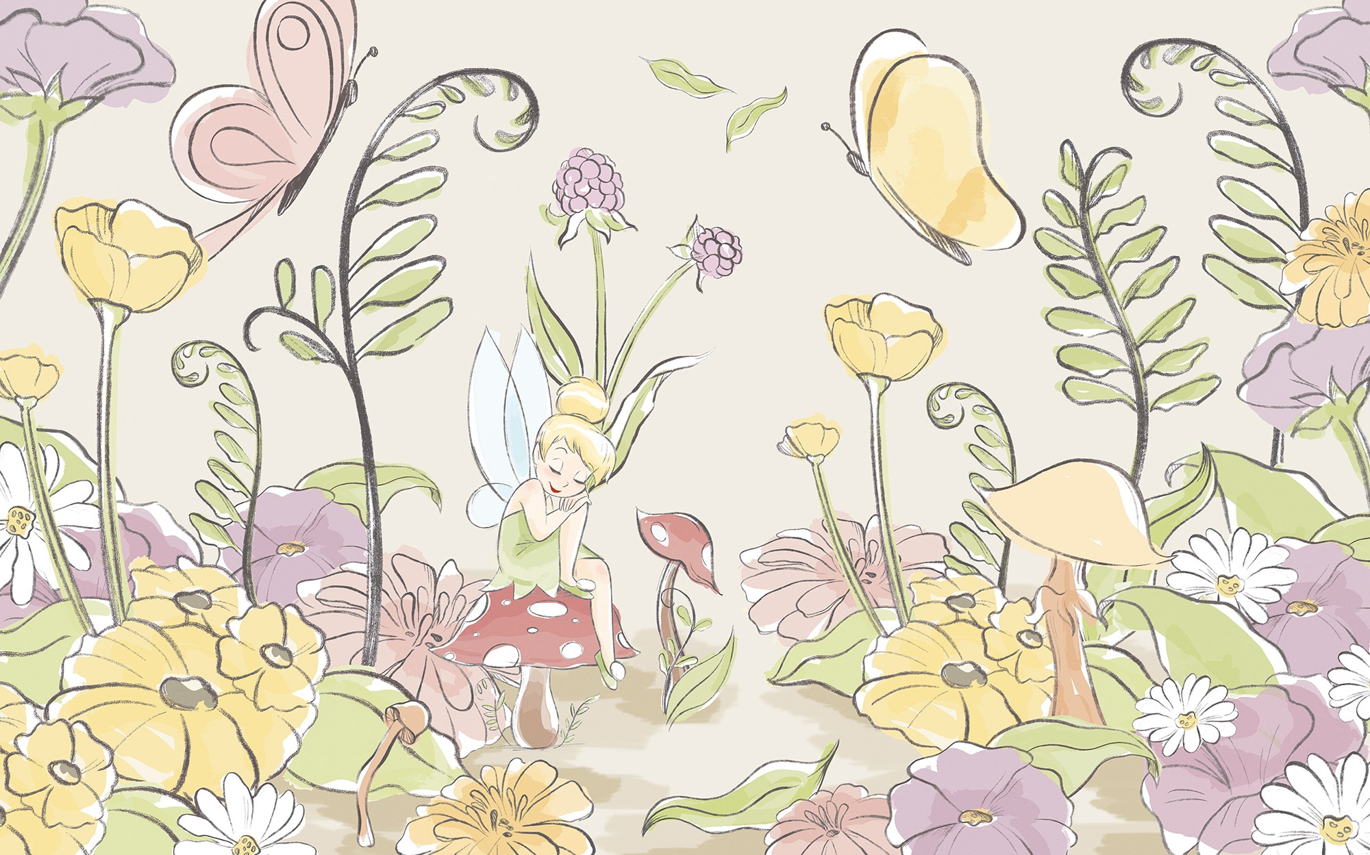 Komar Kindertapete »Disney Tinker Bell Infant«, bedruckt günstig online kaufen