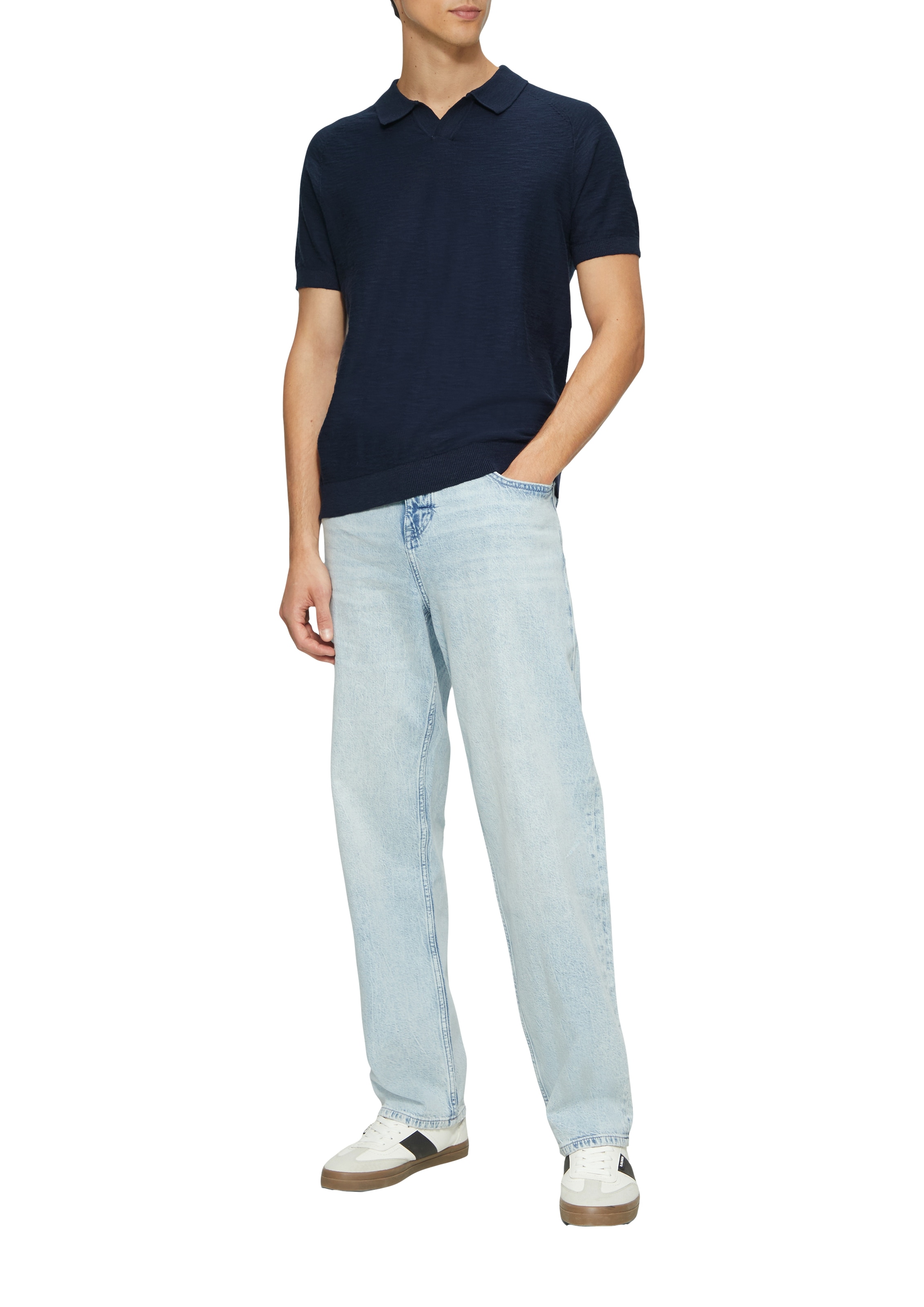 s.Oliver Poloshirt, mit Strick Muster