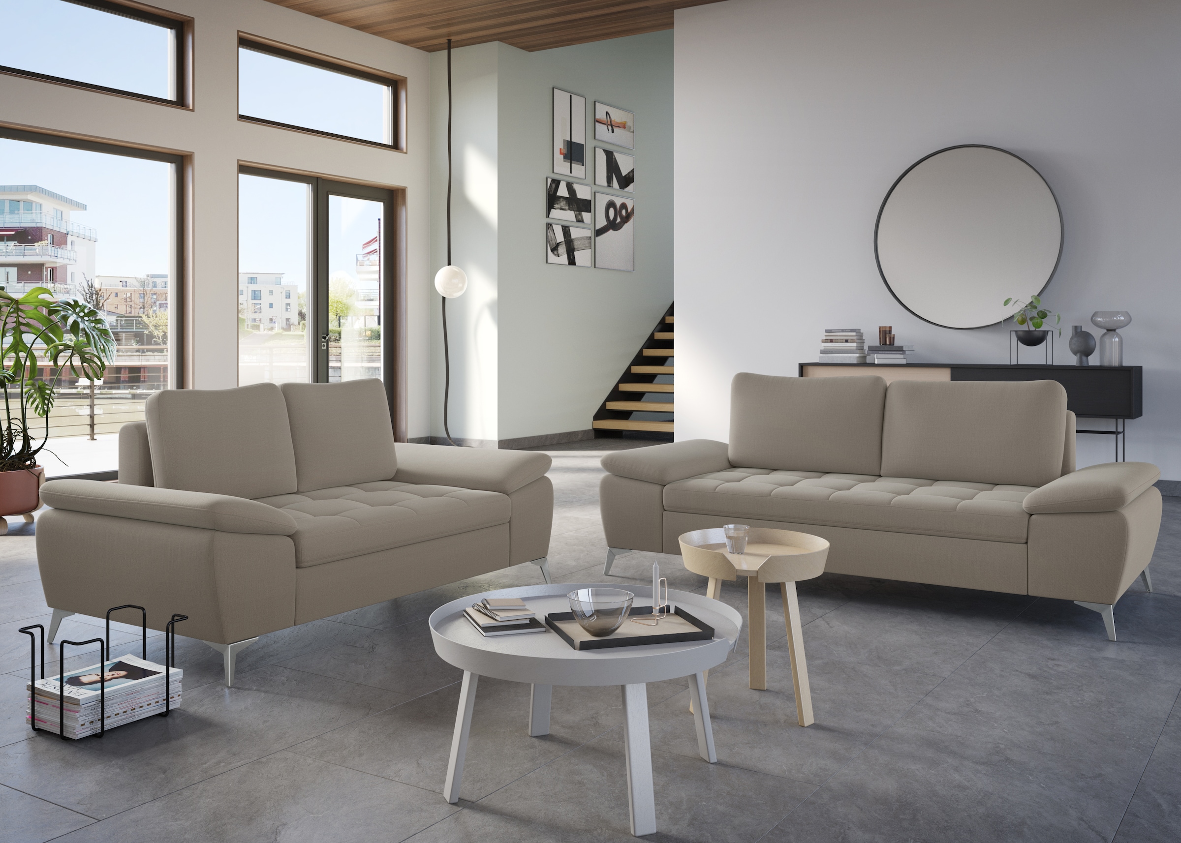 sit&more 2,5-Sitzer »Latigo«, mit hochwertigen Metallfüßen