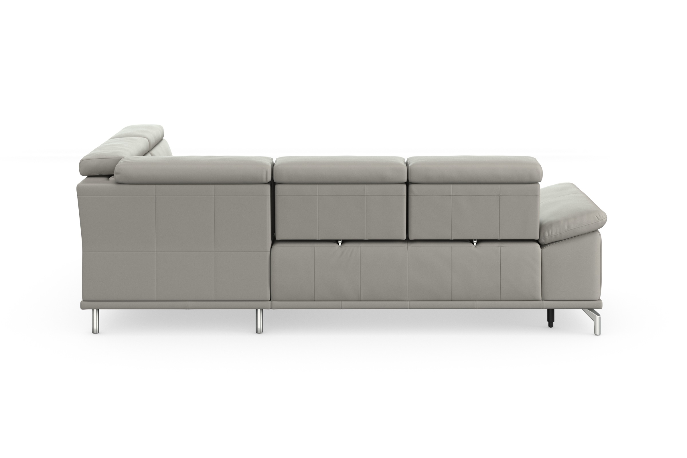 sit&more Ecksofa »Cabrio L-Form, mit Sitztiefenverstellung, Arm- und Kopfteilverstellung«, 3 Nierenkissen, Federkern, optional Bettfunktion und Stauraum