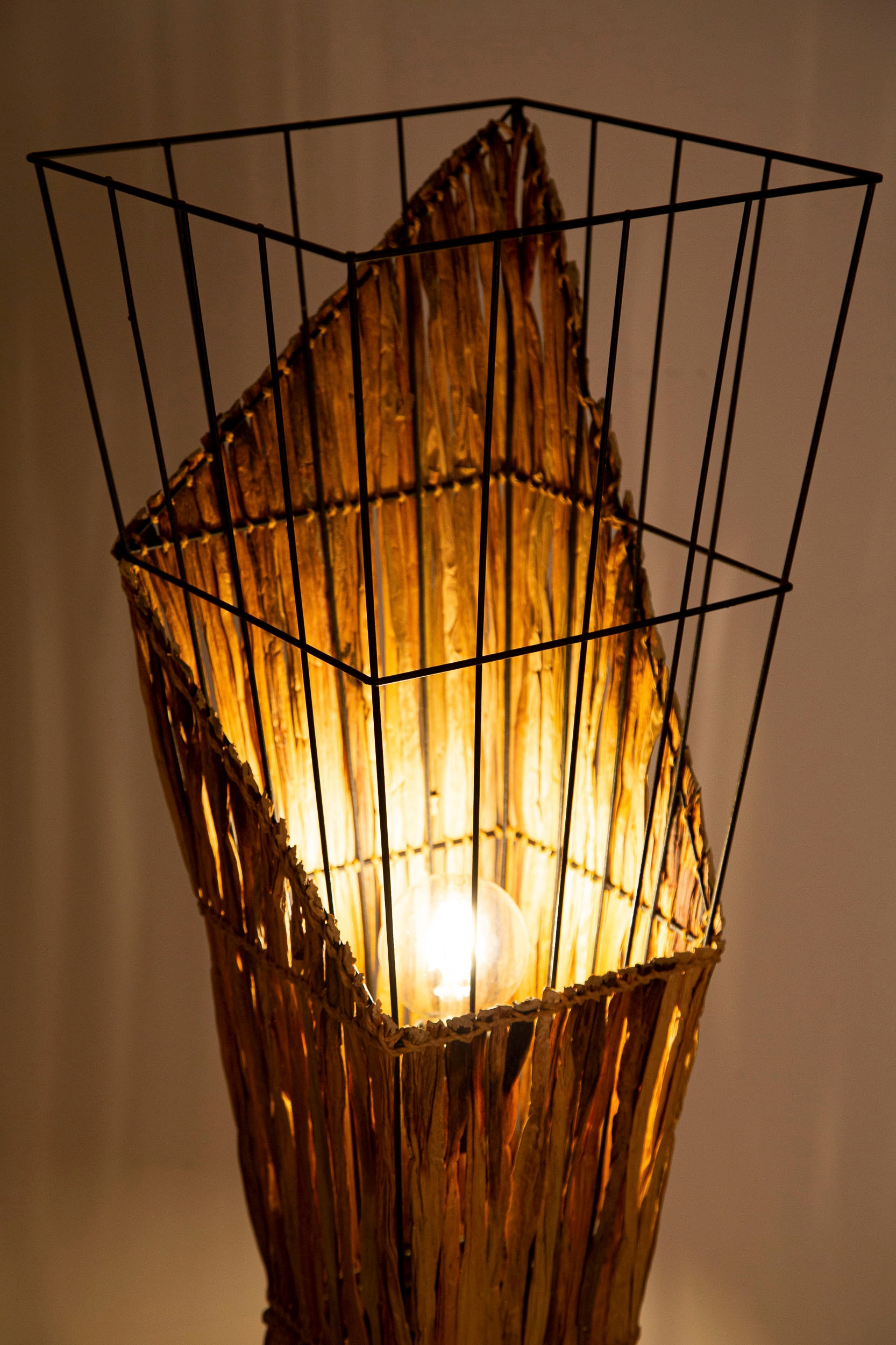 NOWA Stehlampe »RINCA«, Leuchtmittel E27 | ohne Leuchtmittel, Stehleuchte, Grasgeflecht, Wohnbereich, Flur, Design, Schlafzimmer