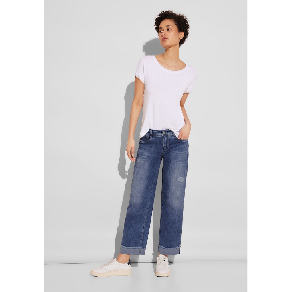 STREET ONE Comfort-fit-Jeans, im Destroyed-Look