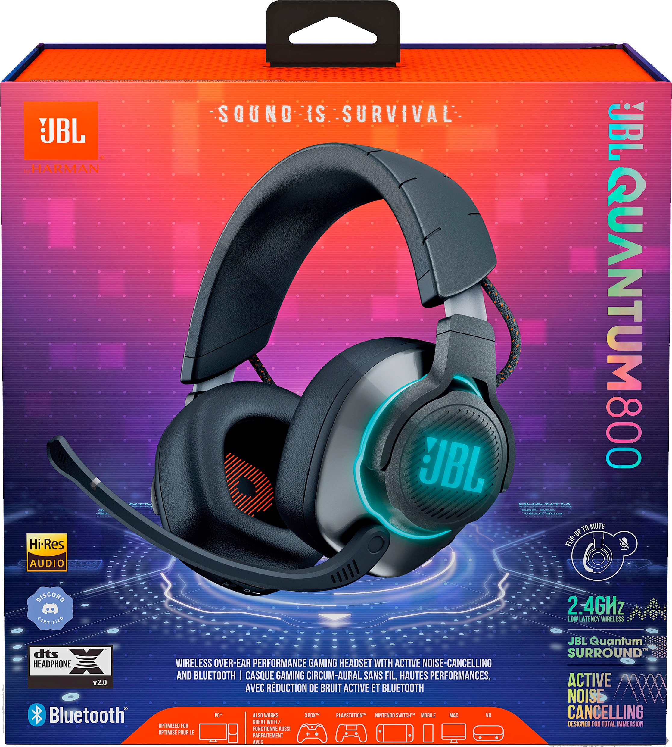 JBL Gaming-Headset »Quantum 800«, WLAN (WiFi), Noise-Cancelling