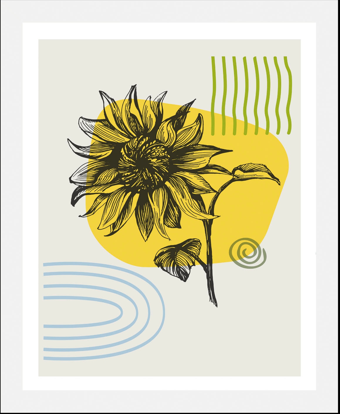 queence Bild "Sunflower", Blumen, (1 St.), gerahmt günstig online kaufen