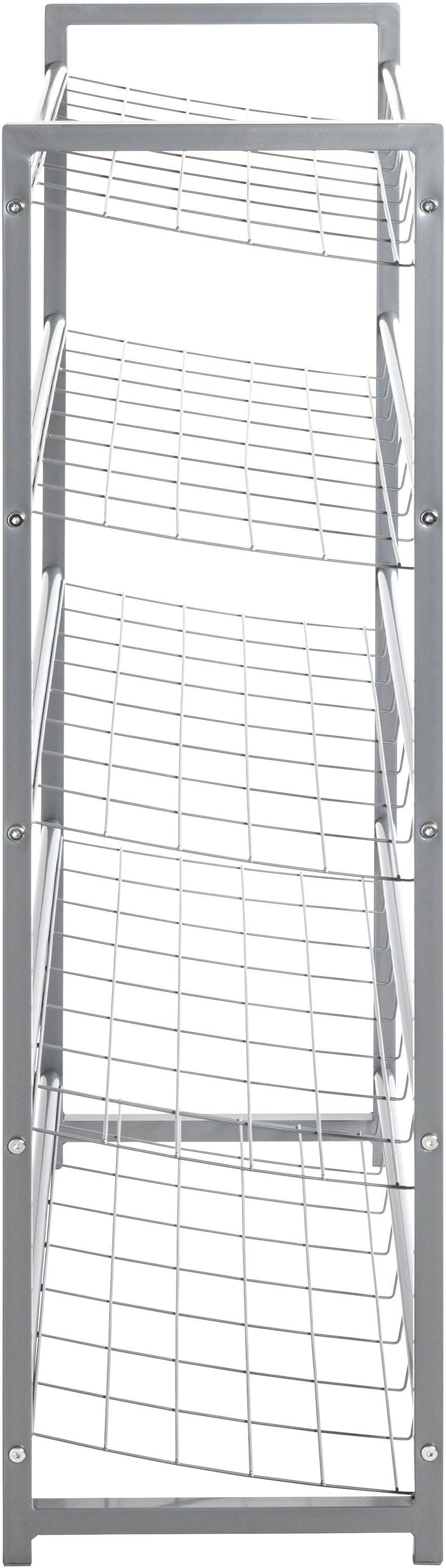 HAKU Schuhregal »Schuhaufbewahrung« rechteckig - aus Metall Grau - B/T/H 80/30/106 cm