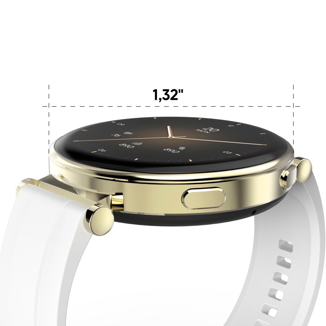 Hama Smartwatch »Smartwatch rund 1,32“ (Fitness, Telefonfunktion, Puls, wasserdicht)«, (/ 1,32 Zoll),)