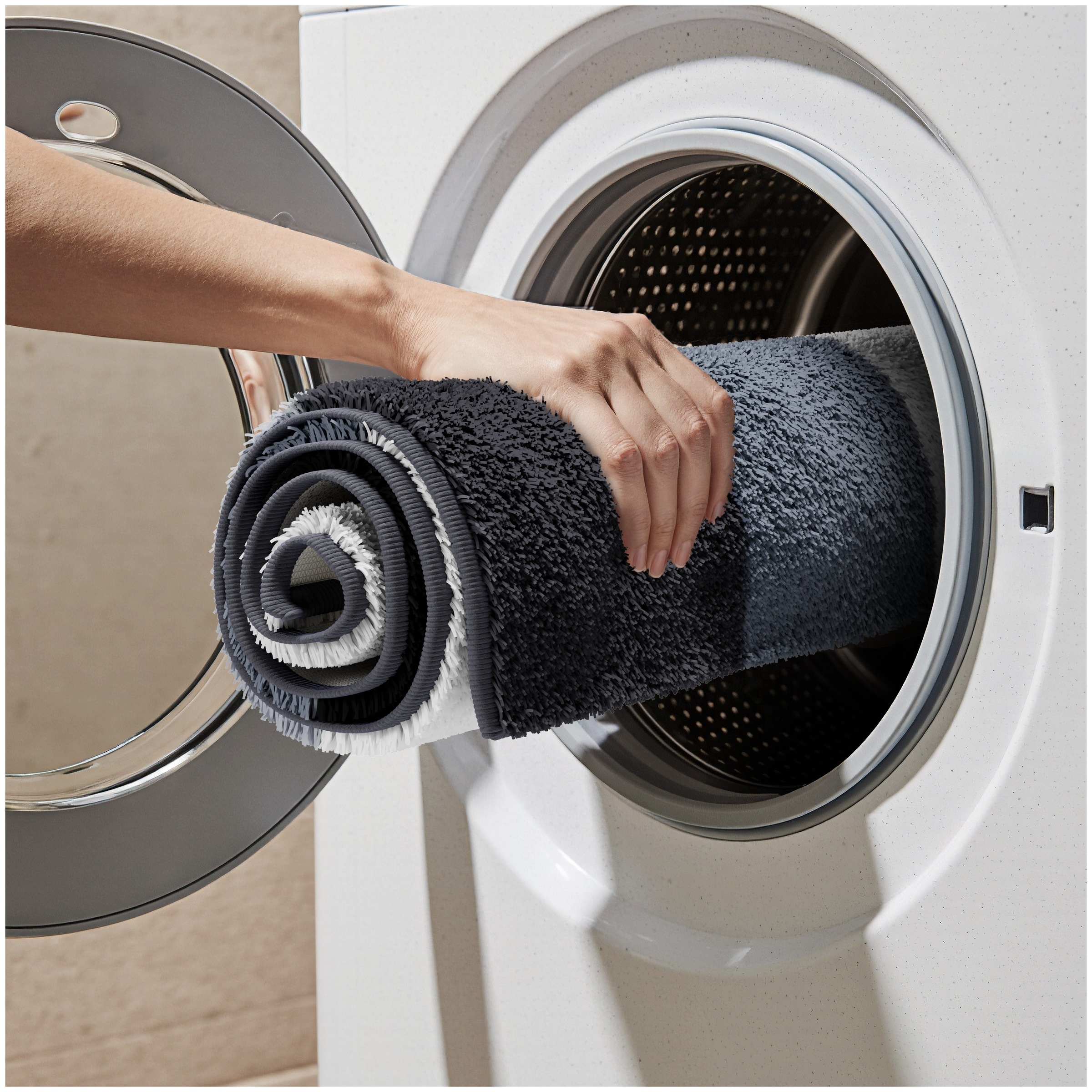 Grund Badematte »Mosaik, Badvorleger, Badezimmer Teppich, sehr weich« Höhe 20 mm rutschhemmend beschichtet fußbodenheizungsgeeignet angenehm weich, auch als 3 teiliges Set erhältlich, Made in Europe