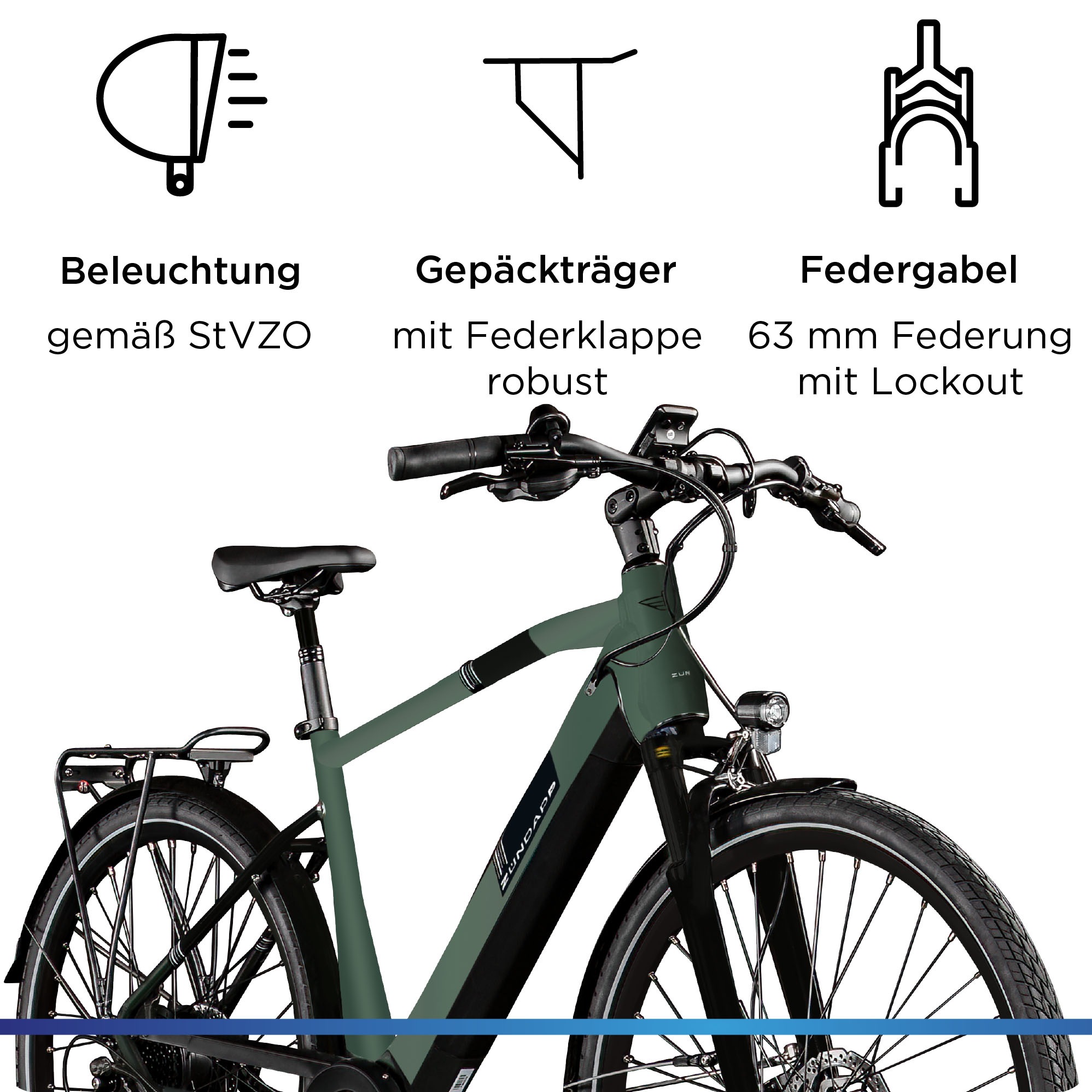 Zündapp E-Bike »Z810«, 8 Gang, Shimano, Altus RD-M310, Heckmotor 250 W