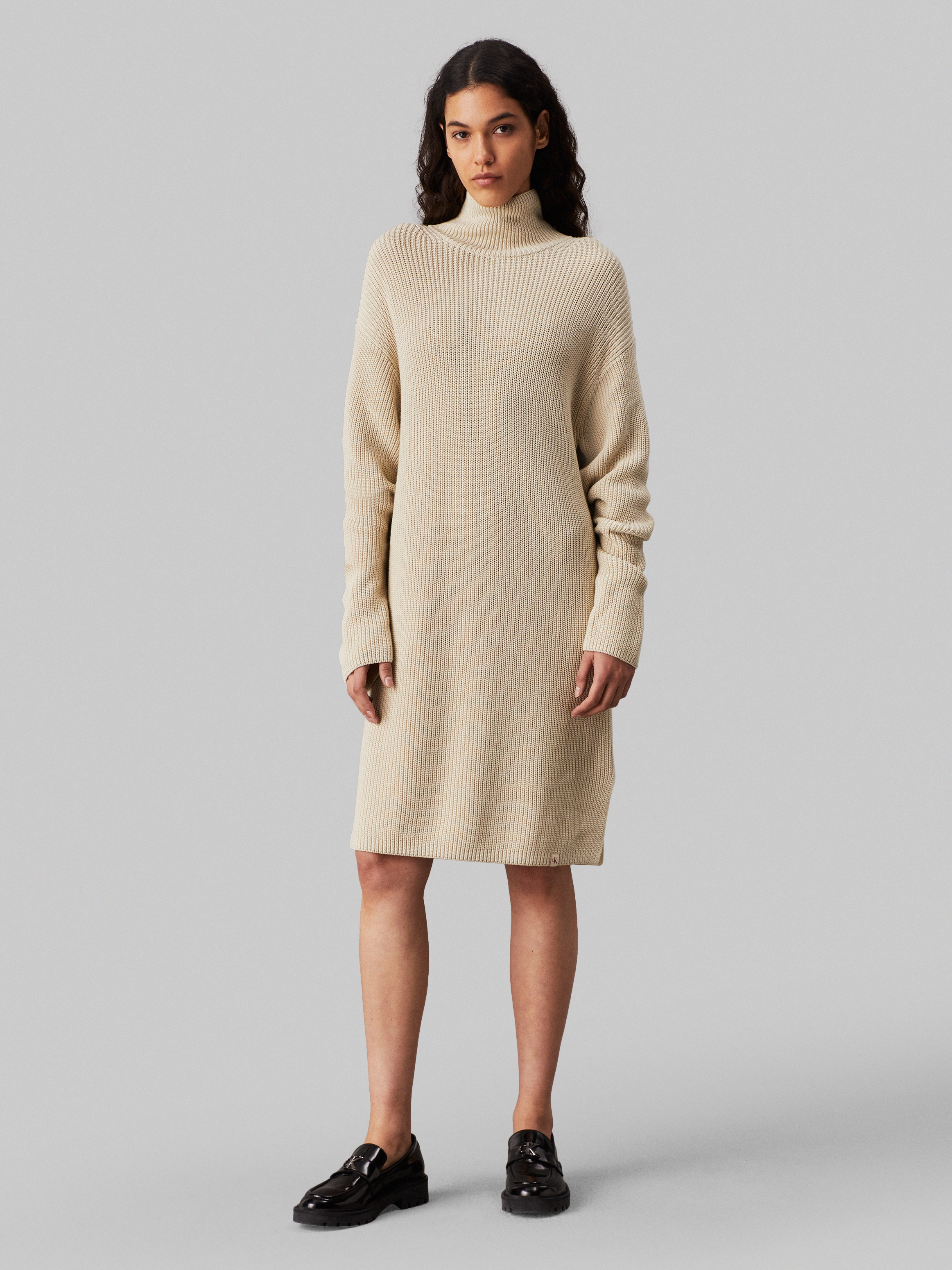 Calvin Klein Jeans Sweatkleid »CHUNKY LOOSE SWEATER DRESS«, mit Logopatch