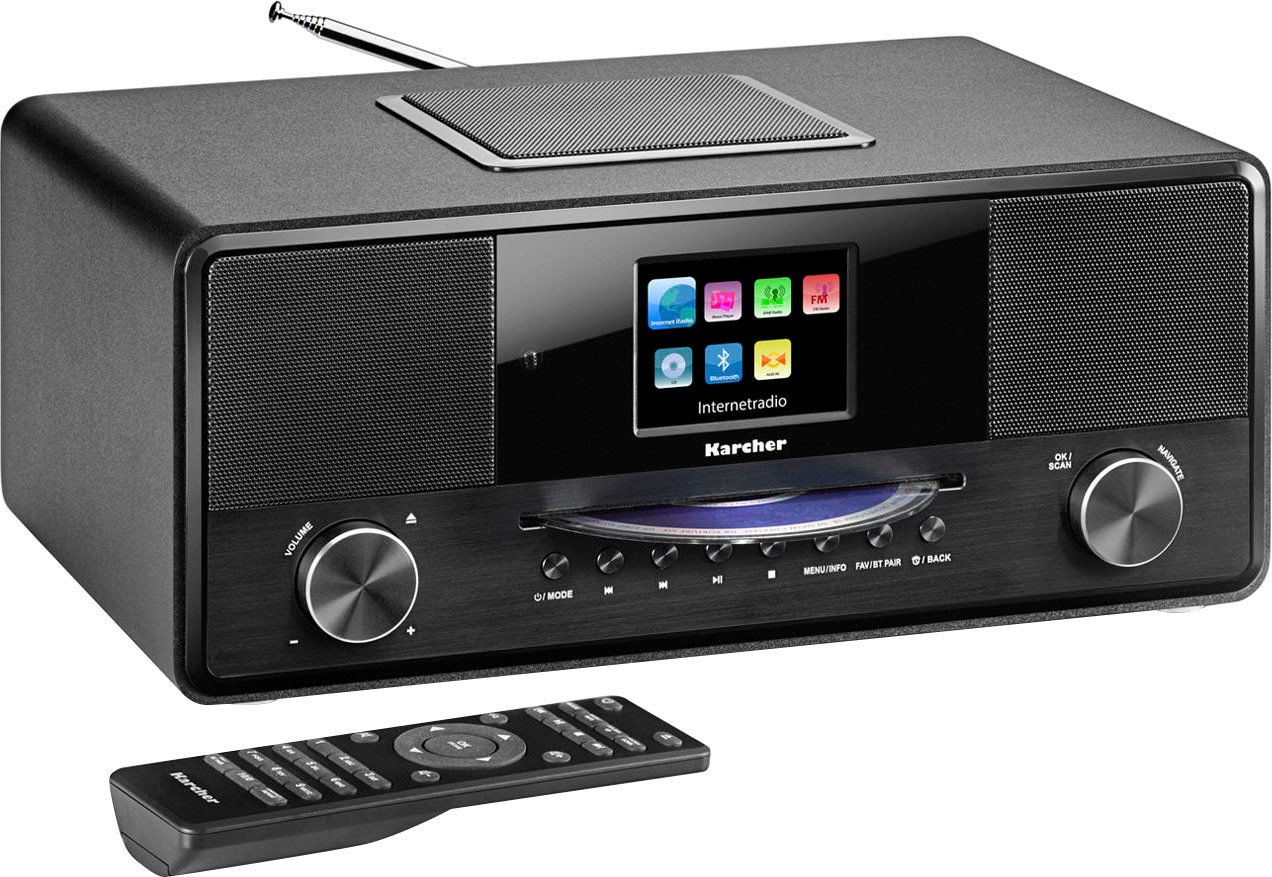 RDS-UKW auf (DAB W) Internet-Radio mit Digitalradio Rechnung »DAB 9000CDI«, RDS +)-Internetradio-FM-Tuner 36 Karcher bestellen mit (Bluetooth-WLAN