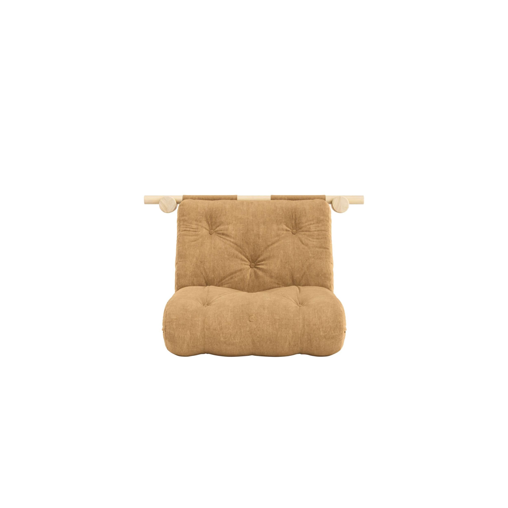 Karup Design Schlafsofa »Hooked Schlafsessel, Sitz- und Schlafplatz, Wandmontiert, platzsparend«, Futonmatratze inkl. Halterungsset aus FSC®-zertifiziertem Massivholz