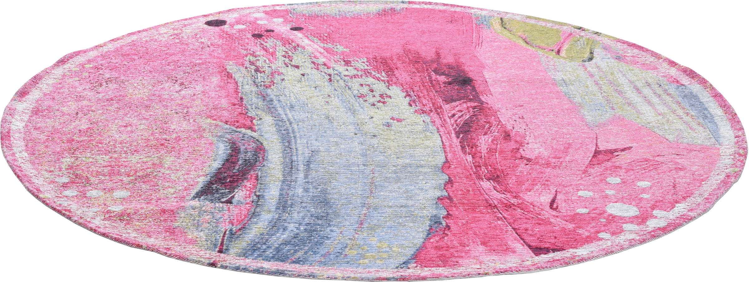 Teppich GINO FALCONE "Cosima-111", rosa, B:100cm H:3mm L:100cm Ø:100cm