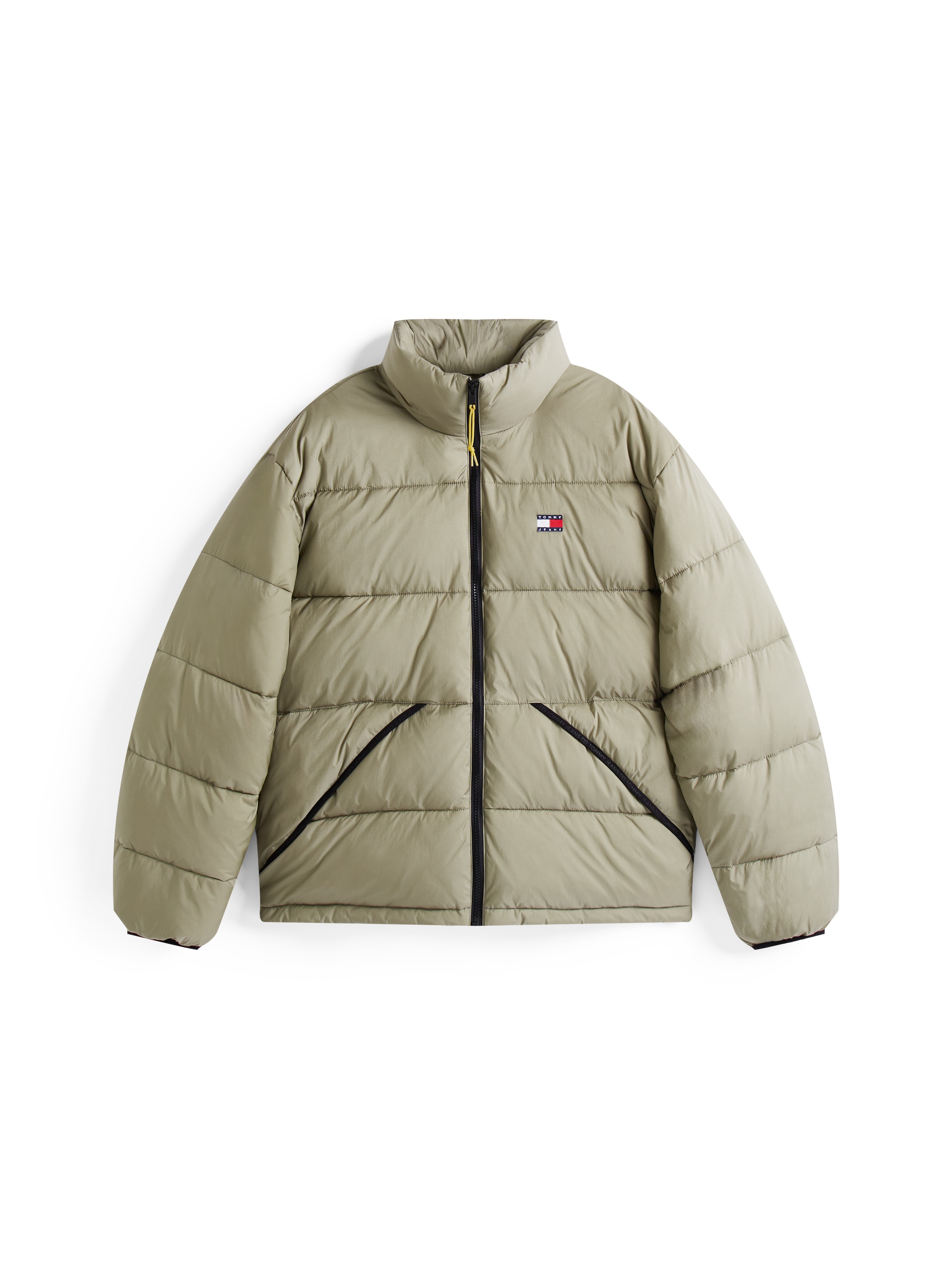 Tommy Jeans Steppjacke »VAIL PUFFER«, ohne Kapuze, Übergangsjacke Regular fit mit Rundhalsausschnitt