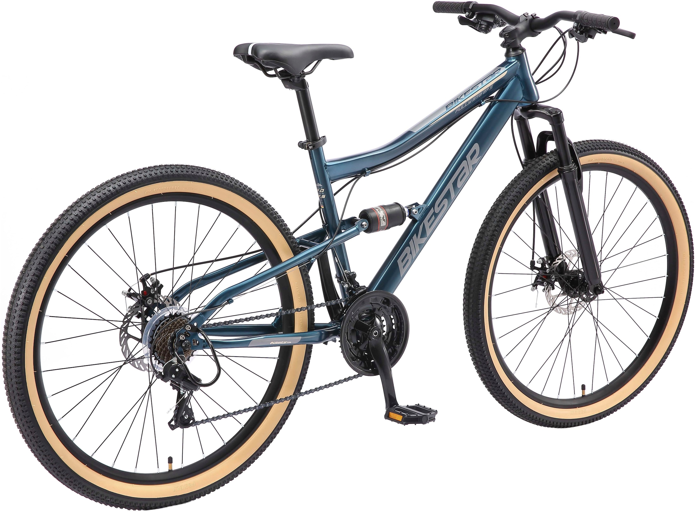 Bikestar Mountainbike 21 Gang Shimano RD-TY300 Schaltwerk Kettenschaltung für Damen und Herren, Kettenschaltung