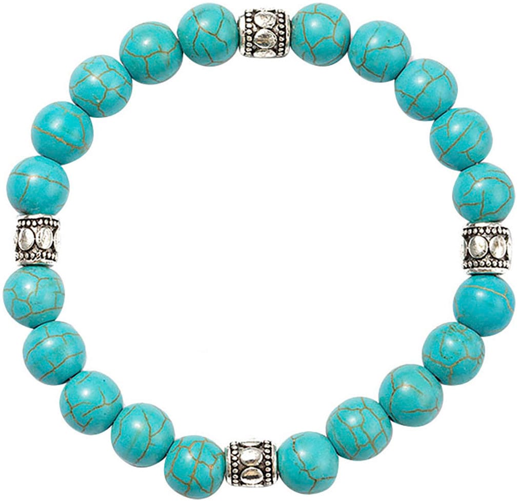 Firetti Armband Set »Schmuck Geschenk Armschmuck Armkette Edelstein Lebensbaum, Onesize«, (Set, 2 tlg.), Made in Germany - mit Türkis (behandelt)