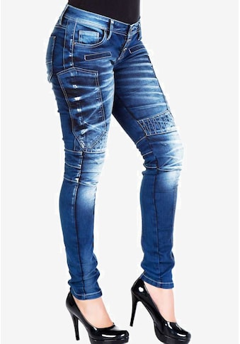 Cipo & Baxx Bequeme Jeans, im Biker-Stil in Slim Fit kaufen