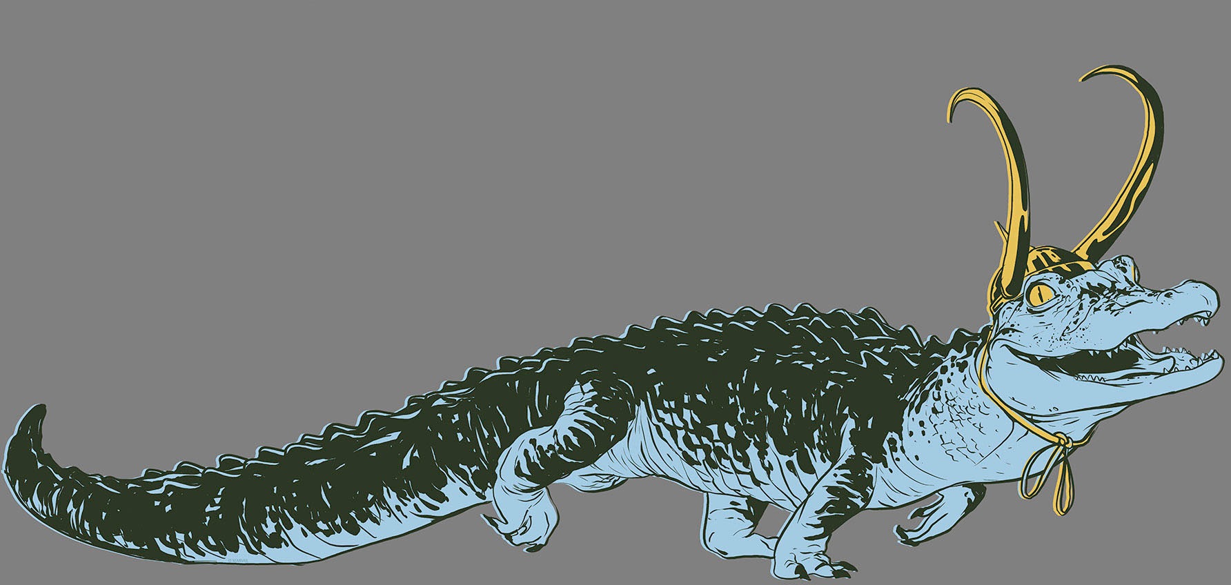 Komar Leinwandbild »Loki Alligator Variance - Größe 90 x 40 cm«, Disney, (1 St., 90 x 40 cm (Breite x Höhe), Keilrahmenbild mit Echtholzrahmen, Kinderzimmer