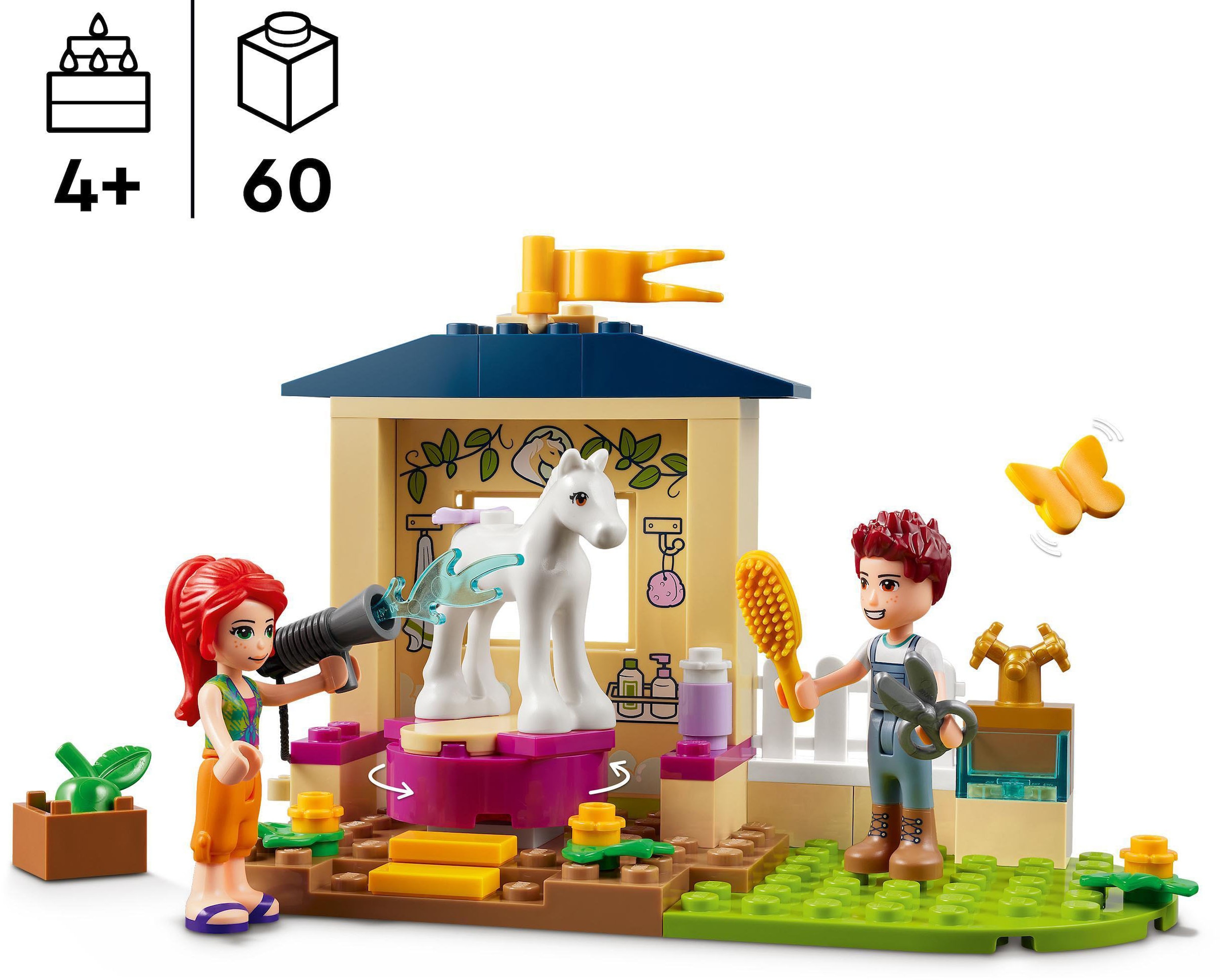 LEGO® Konstruktionsspielsteine »Ponypflege (41696), LEGO® Friends«, (60 St.), Made in Europe