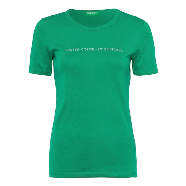 United Colors of Benetton T-Shirt, mit glitzerndem Label-Print vorn bequem  kaufen