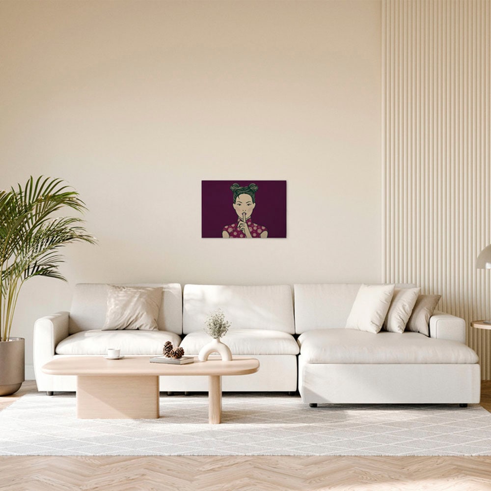 A.S. Création Leinwandbild »Himari 3 - Wandbild Violett Beige Braun Keilrah günstig online kaufen