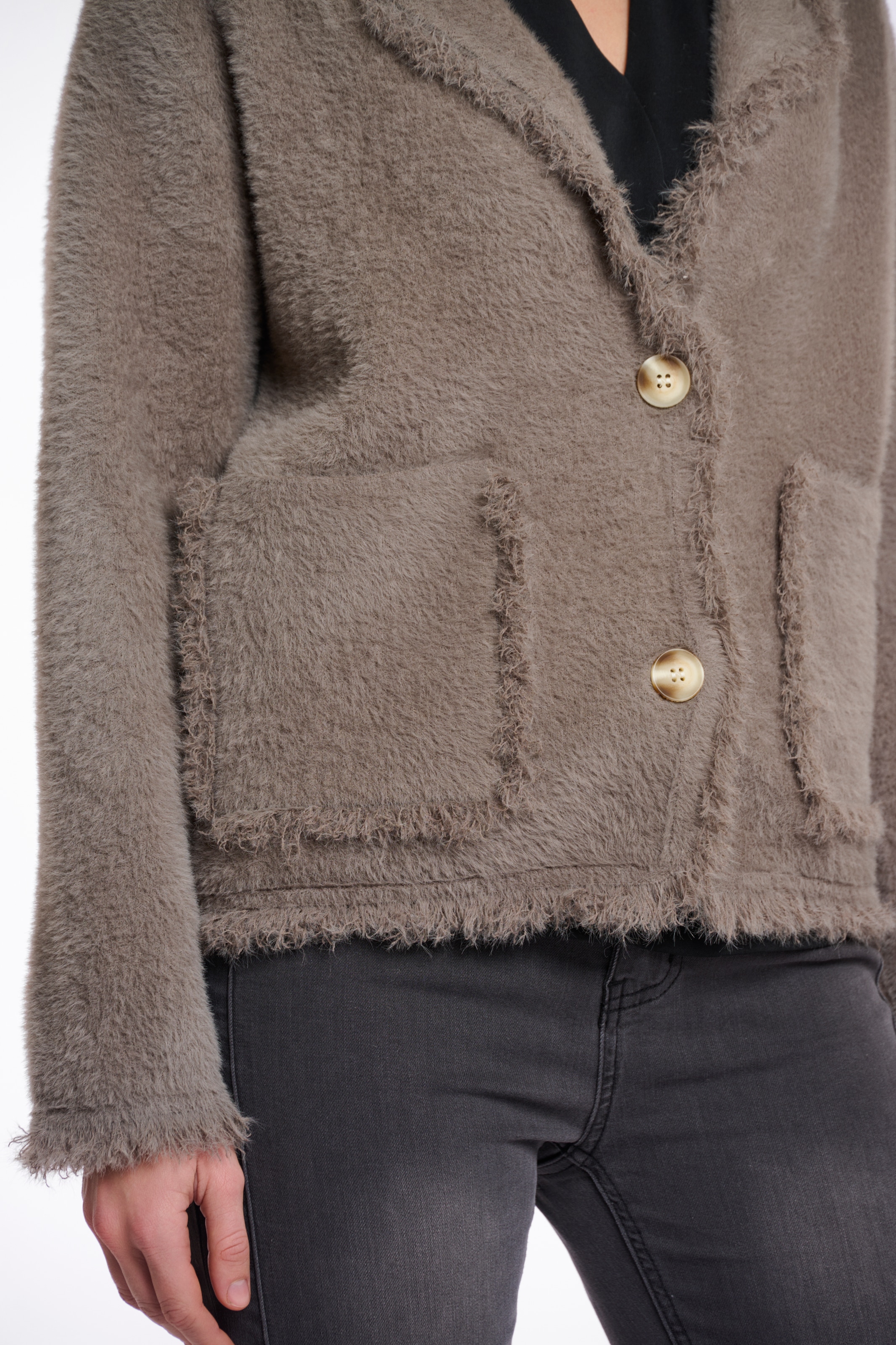 Rino & Pelle Bouclèjacke »SENA« mit Revers Kragen