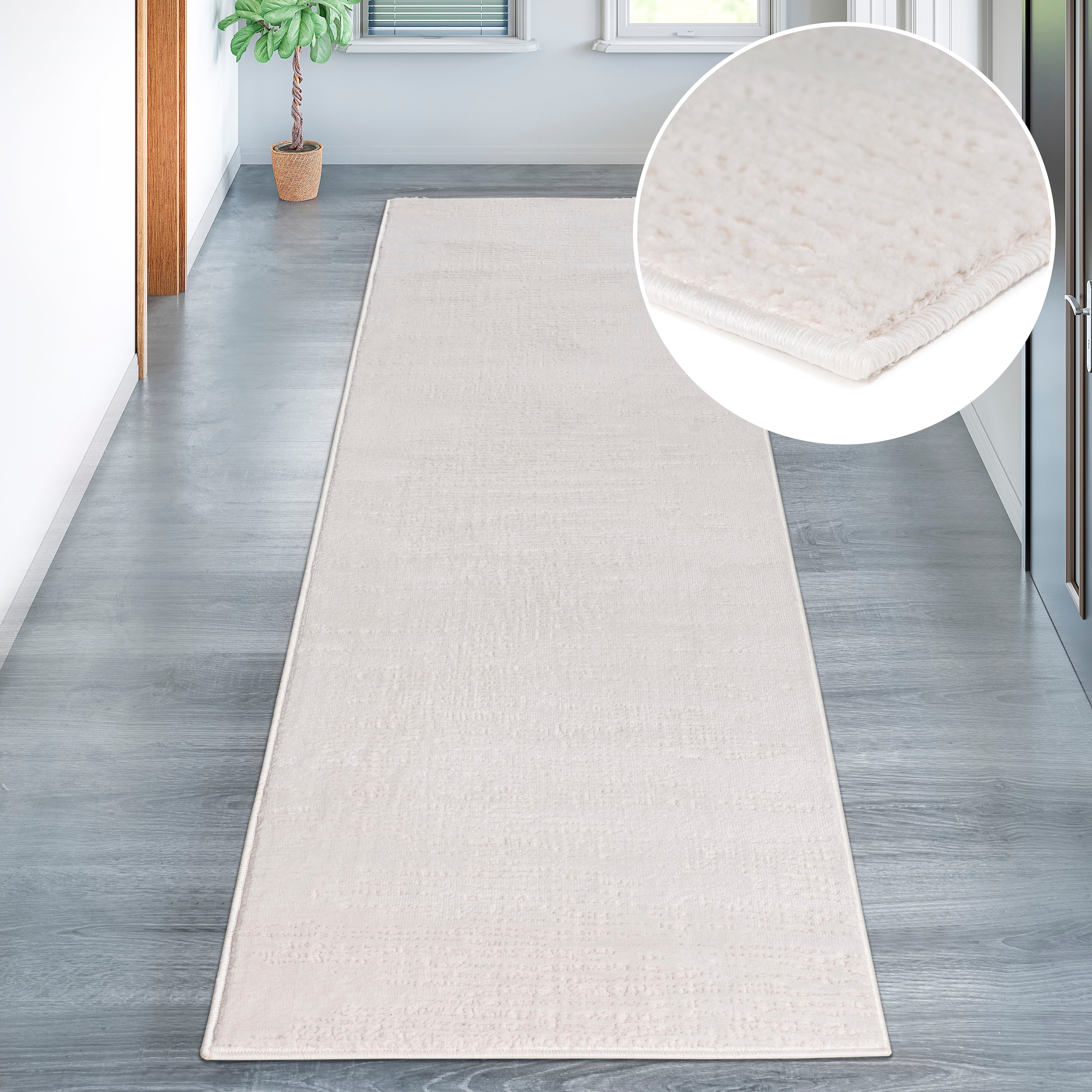 my home Läufer »Ariano«, rechteckig, 12 mm Höhe, dezenter Glanz, Hoch-Tief- günstig online kaufen