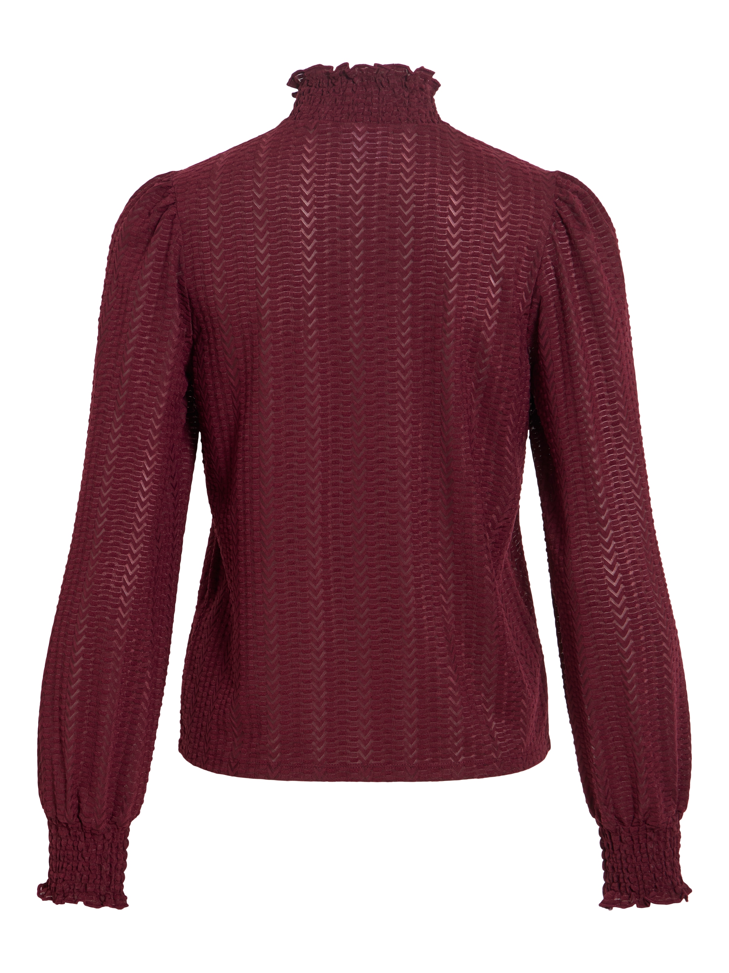 Vila Stehkragenshirt »VILYRI L/S SMOCK TOP - NOOS« Materialmix