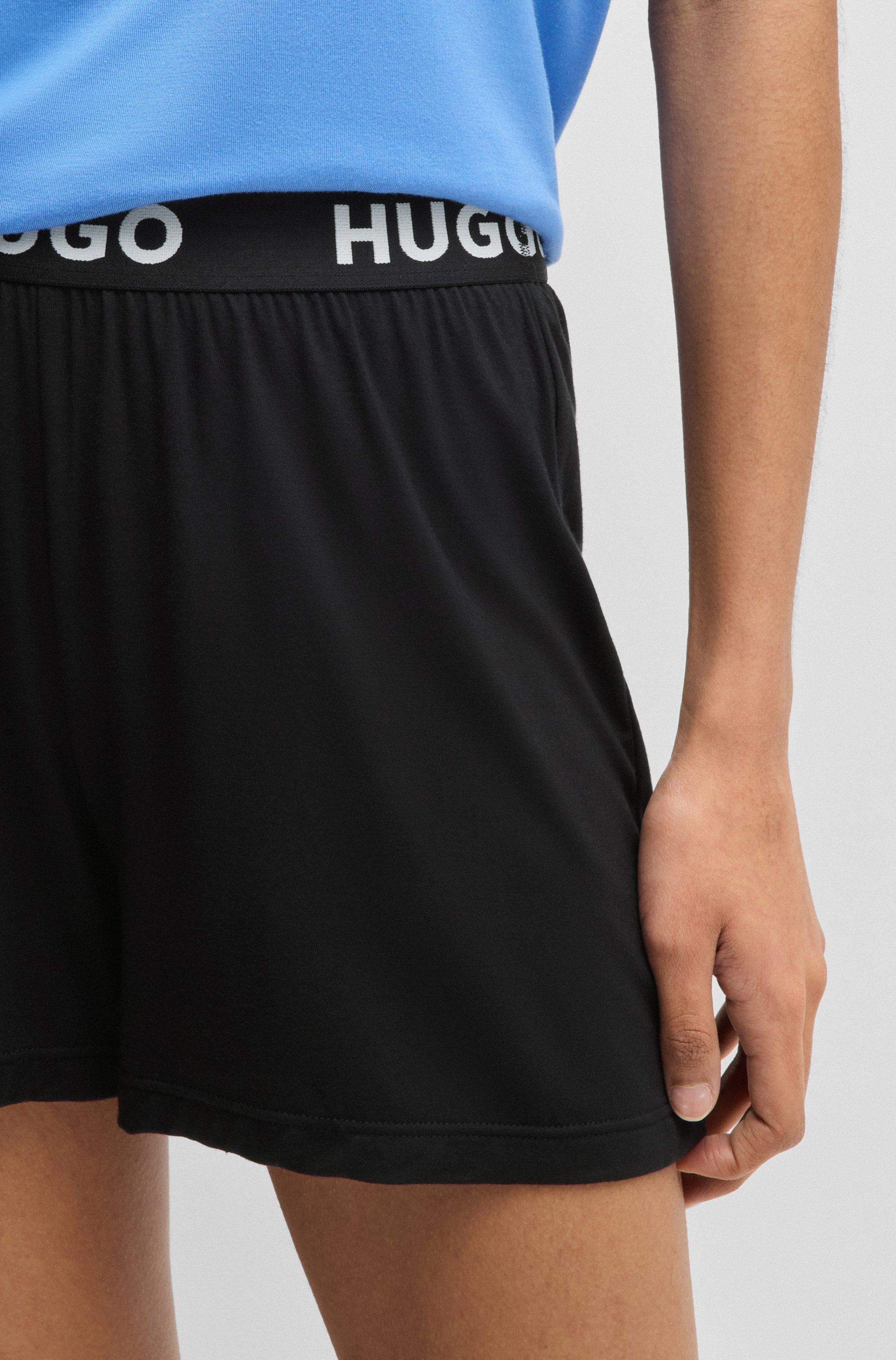 HUGO Underwear Schlafshorts »UNITE Shorts«, mit Hugo Logo-Elastiktape am Bund