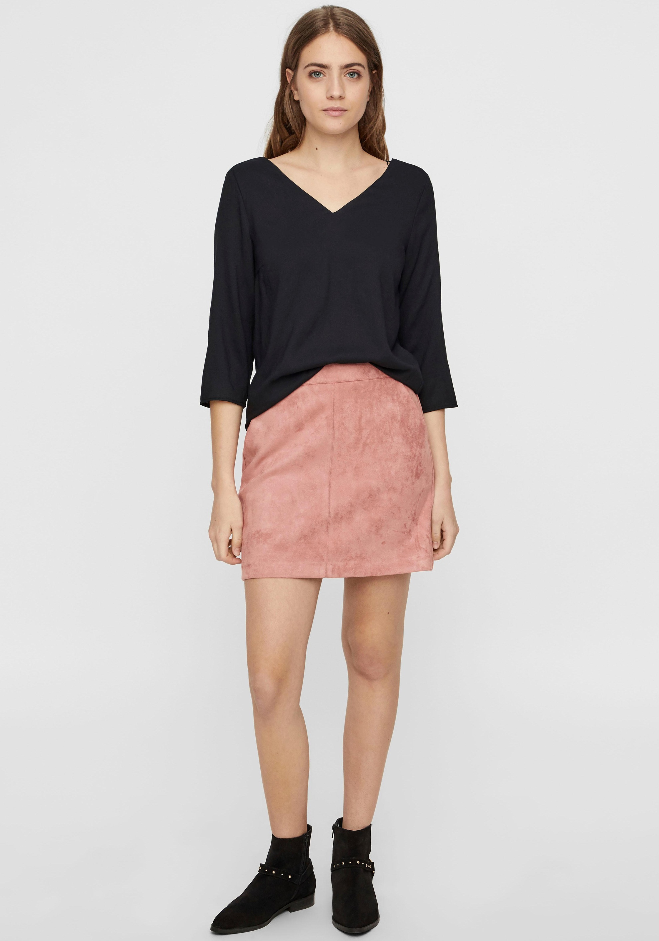4. Bild von Vero Moda Lederimitatrock »VMDONNADINA FAUXSUEDE SHORT SKIRT«