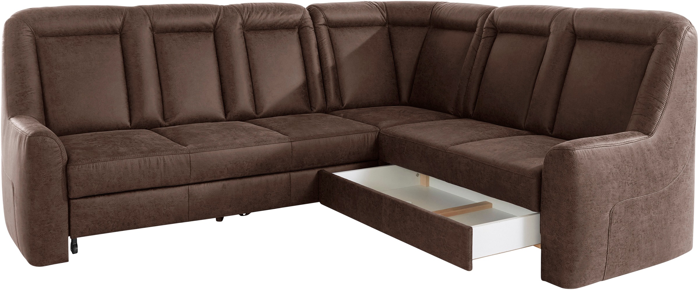 sit&more Ecksofa »Melissa L-Form«, klassisches Polsterprogramm, wahlweise Bettfunktion und Schubkasten