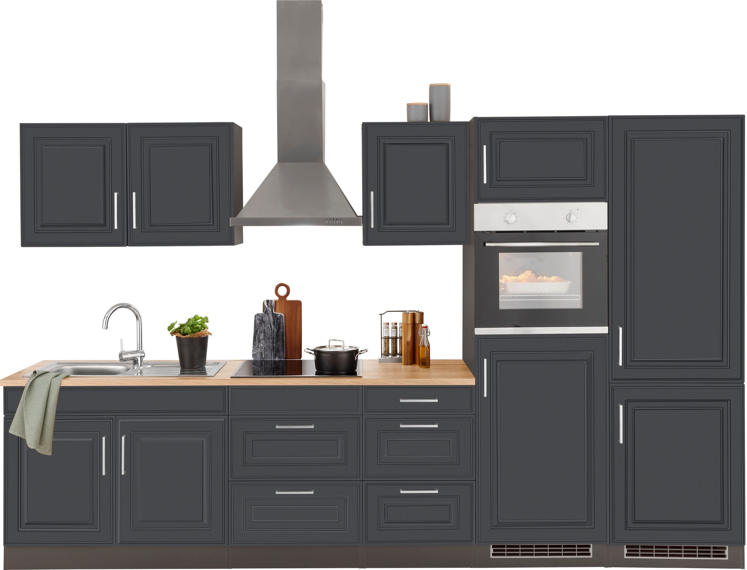 KOCHSTATION Küchenzeile »KS-Stockholm« Breite 330 cm, mit hochwertigen MDF günstig online kaufen