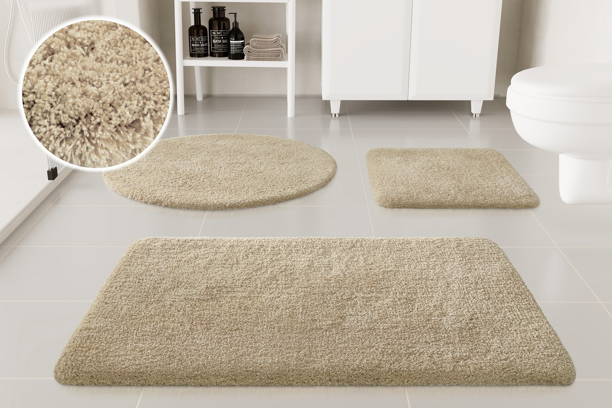 my home Badematte »Kaarin«, rutschhemmend beschichtet, schnell trocknend, B günstig online kaufen