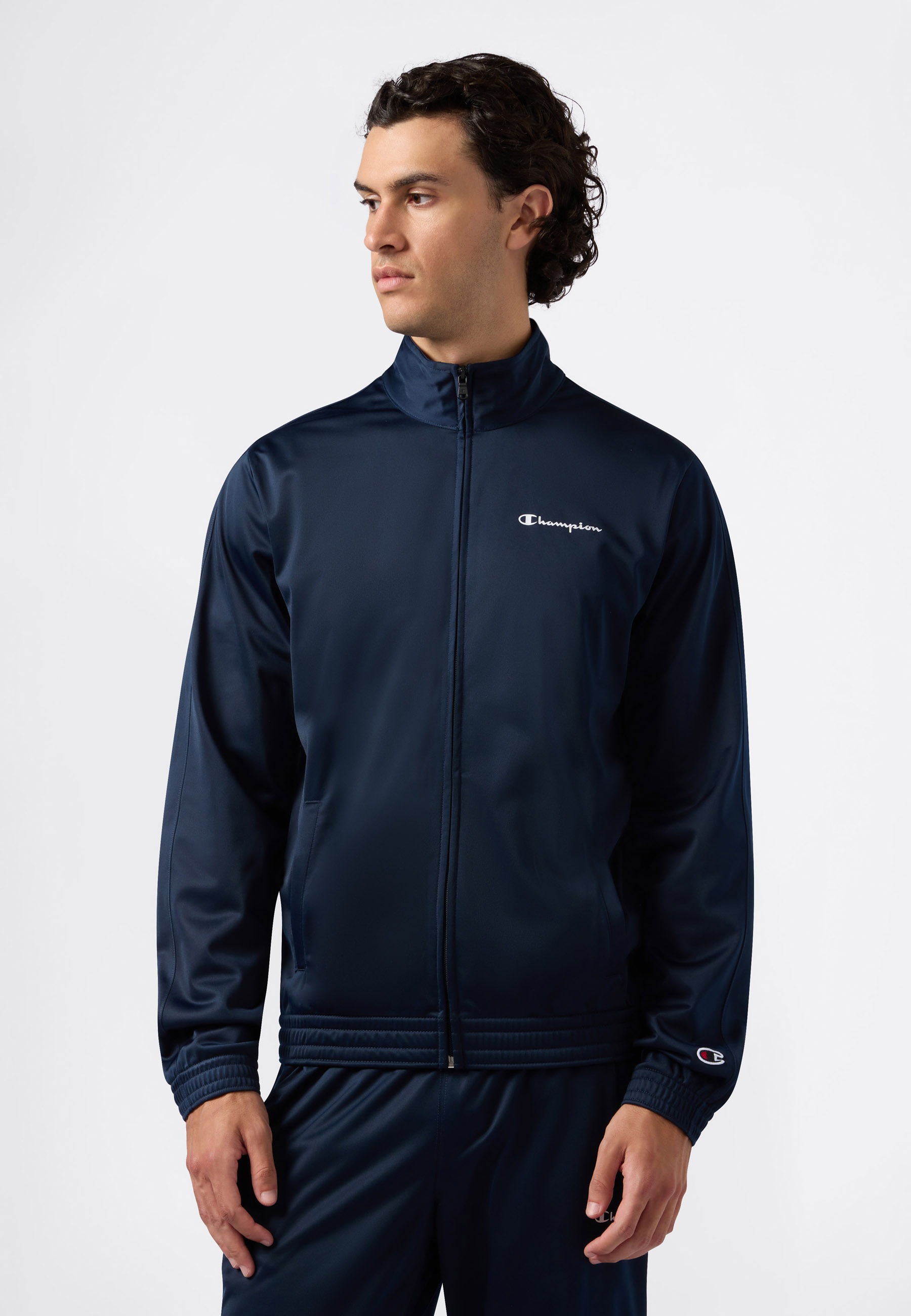 Champion Trainingsanzug »Tracksuit Small Logo« 2 Stk. zweiteiliges Set, mit Reißverschlusstaschen, aus Polyester