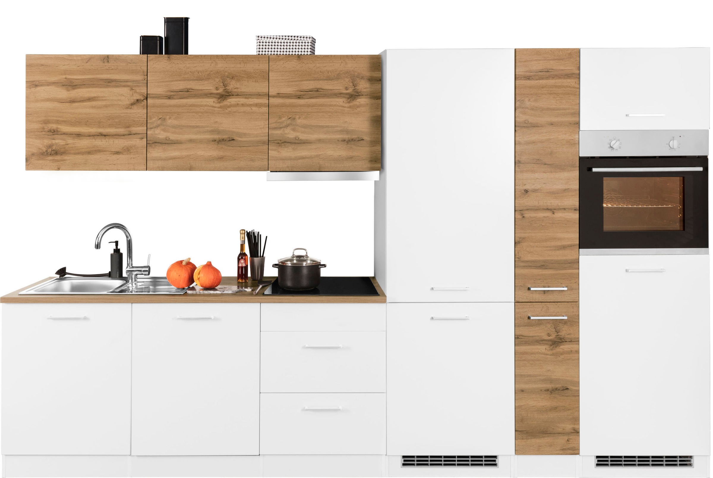 KOCHSTATION Küchenzeile »KS-Kehl« mit E-Geräten, Breite 330 cm, inkl. Kühl/ günstig online kaufen