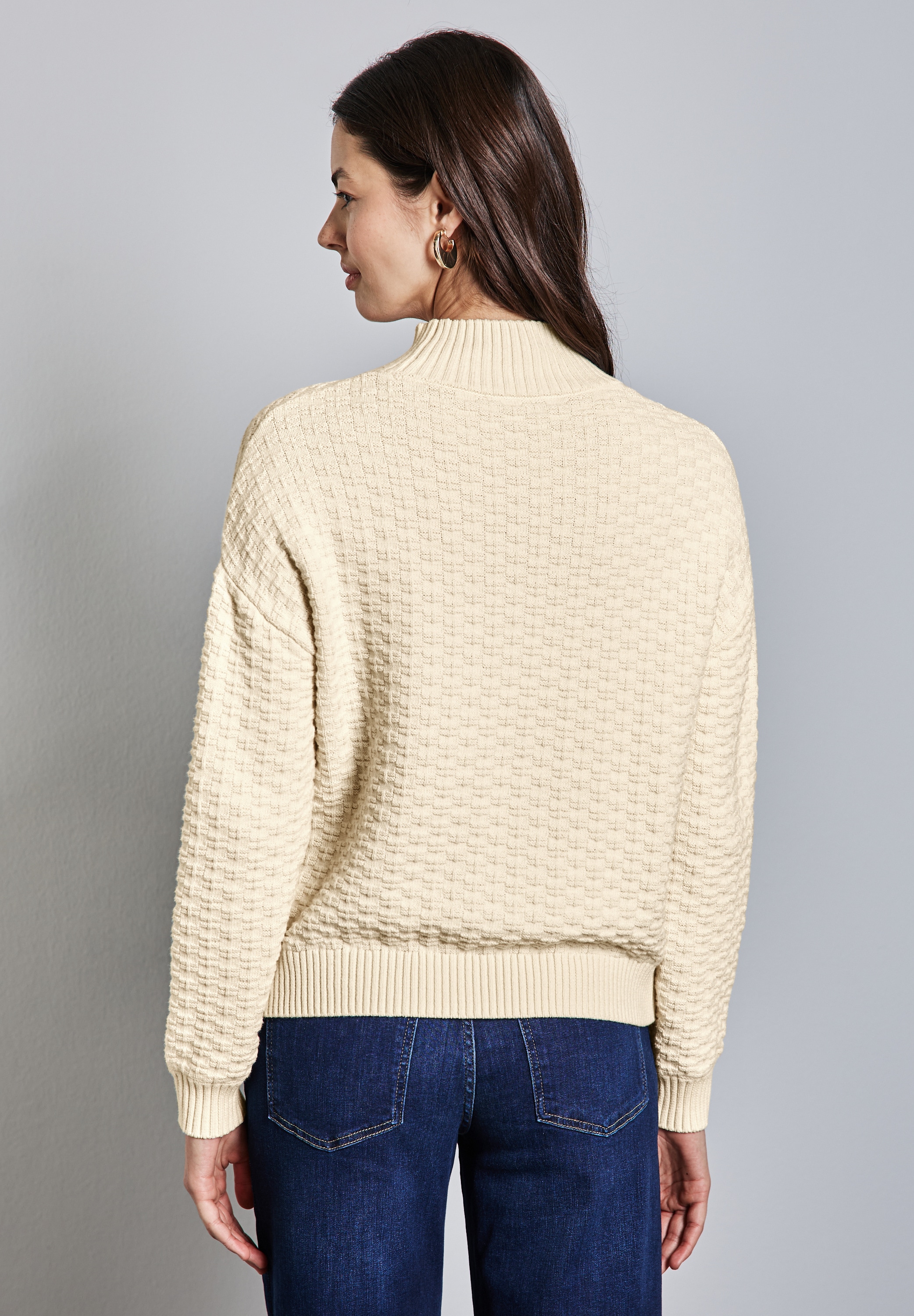 STREET ONE Rollkragenpullover, mit Struktur