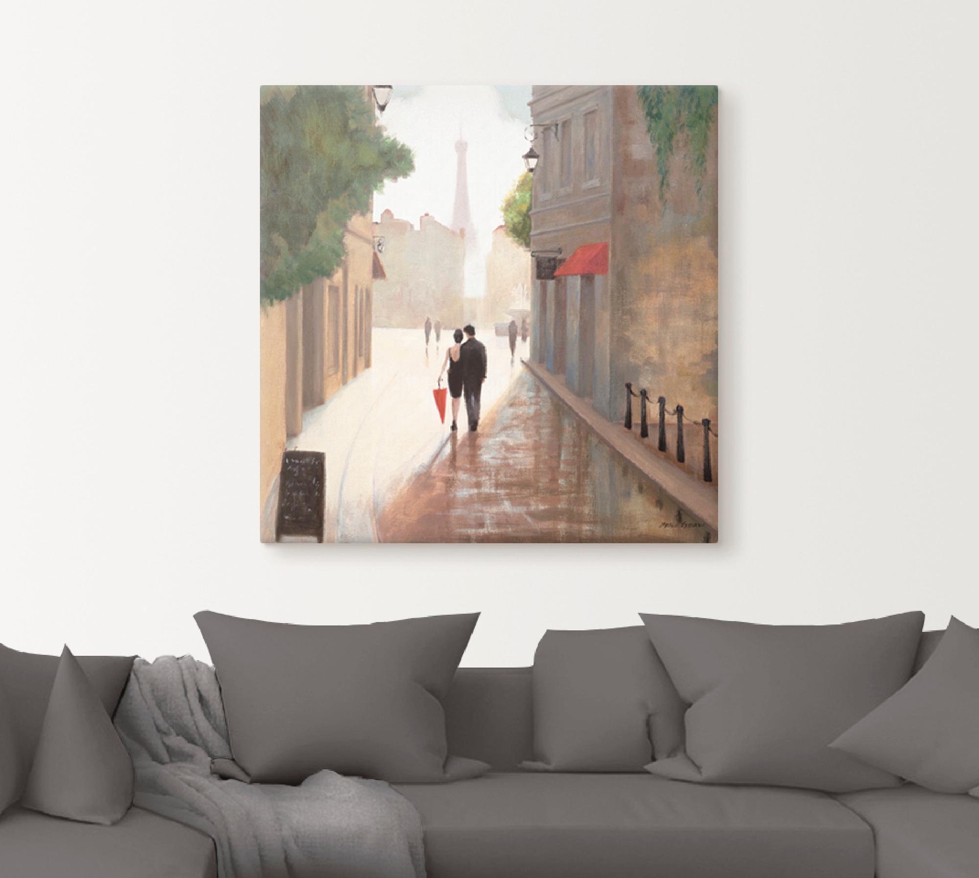 Artland Wandbild »Paris Romanze I«, Frankreich, (1 St.), als Leinwandbild, günstig online kaufen