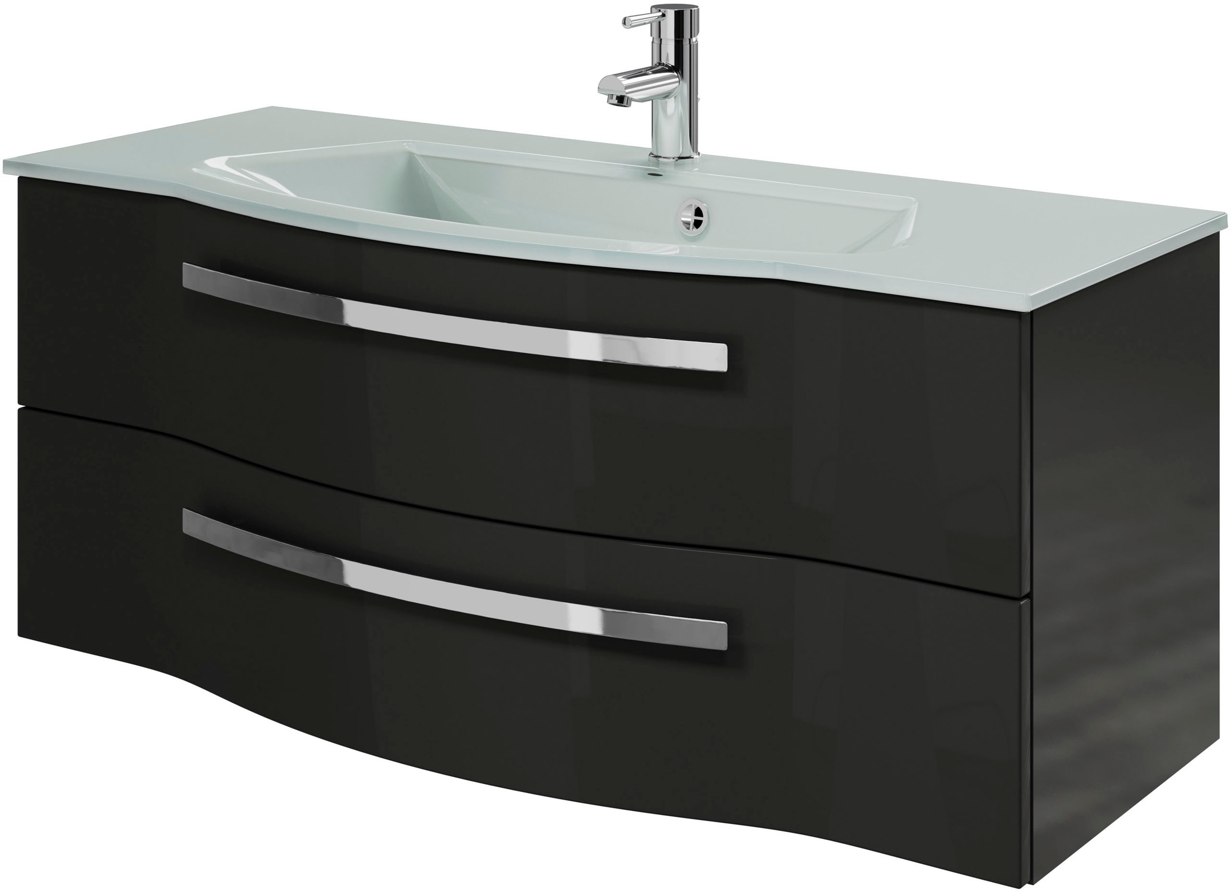 Saphir Waschtisch »Serie 4005 Glas-Waschtisch mit Unterschrank, 117 cm brei günstig online kaufen