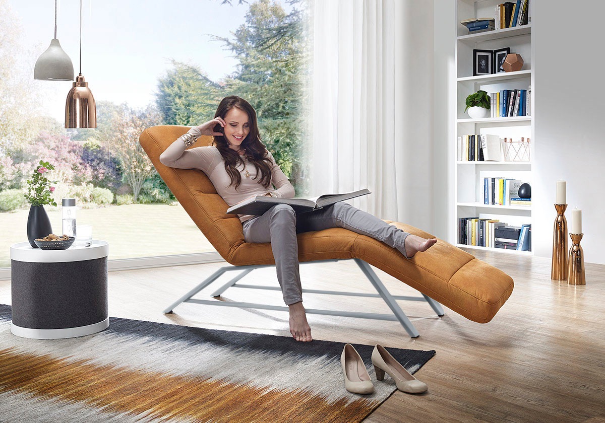 W.SCHILLIG Relaxliege »daily dreams«, Funktionsliege wahlweise mit Motor, Gestell matt, Breite 75 cm