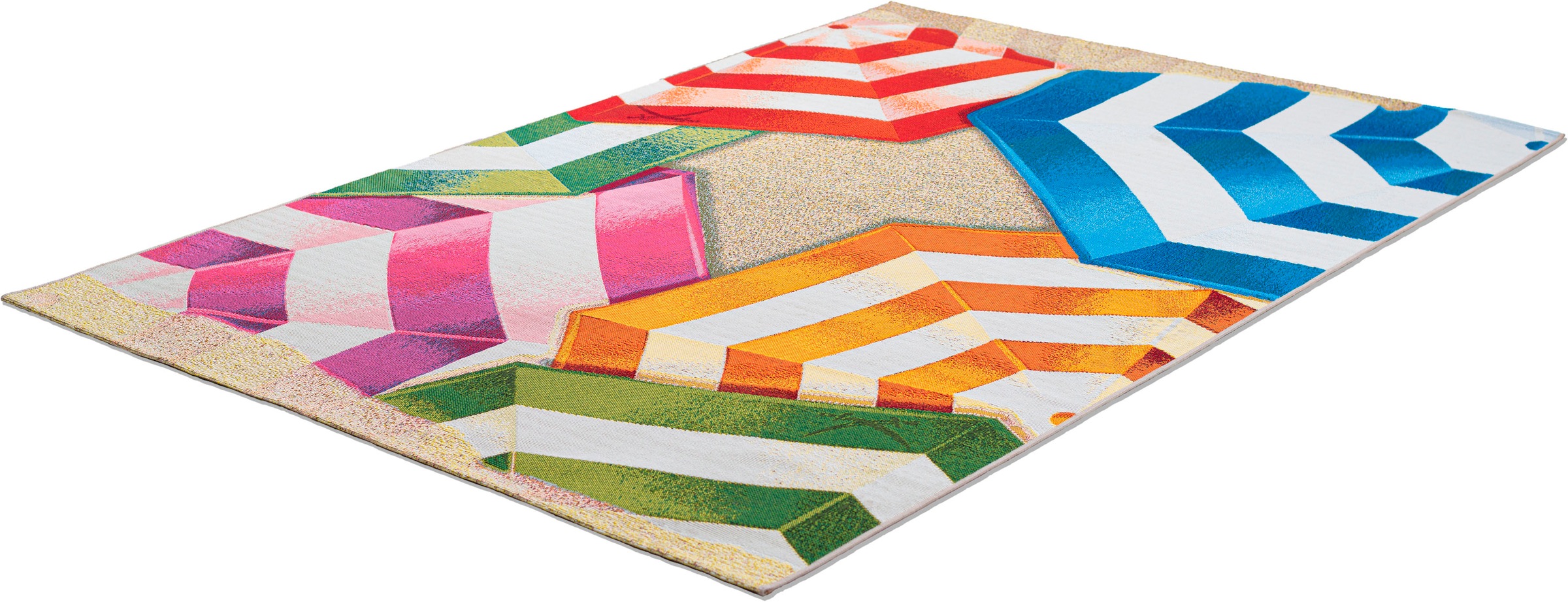 Sansibar Teppich »Rantum Beach SA-029«, rechteckig, 5 mm Höhe, Flachgewebe, günstig online kaufen
