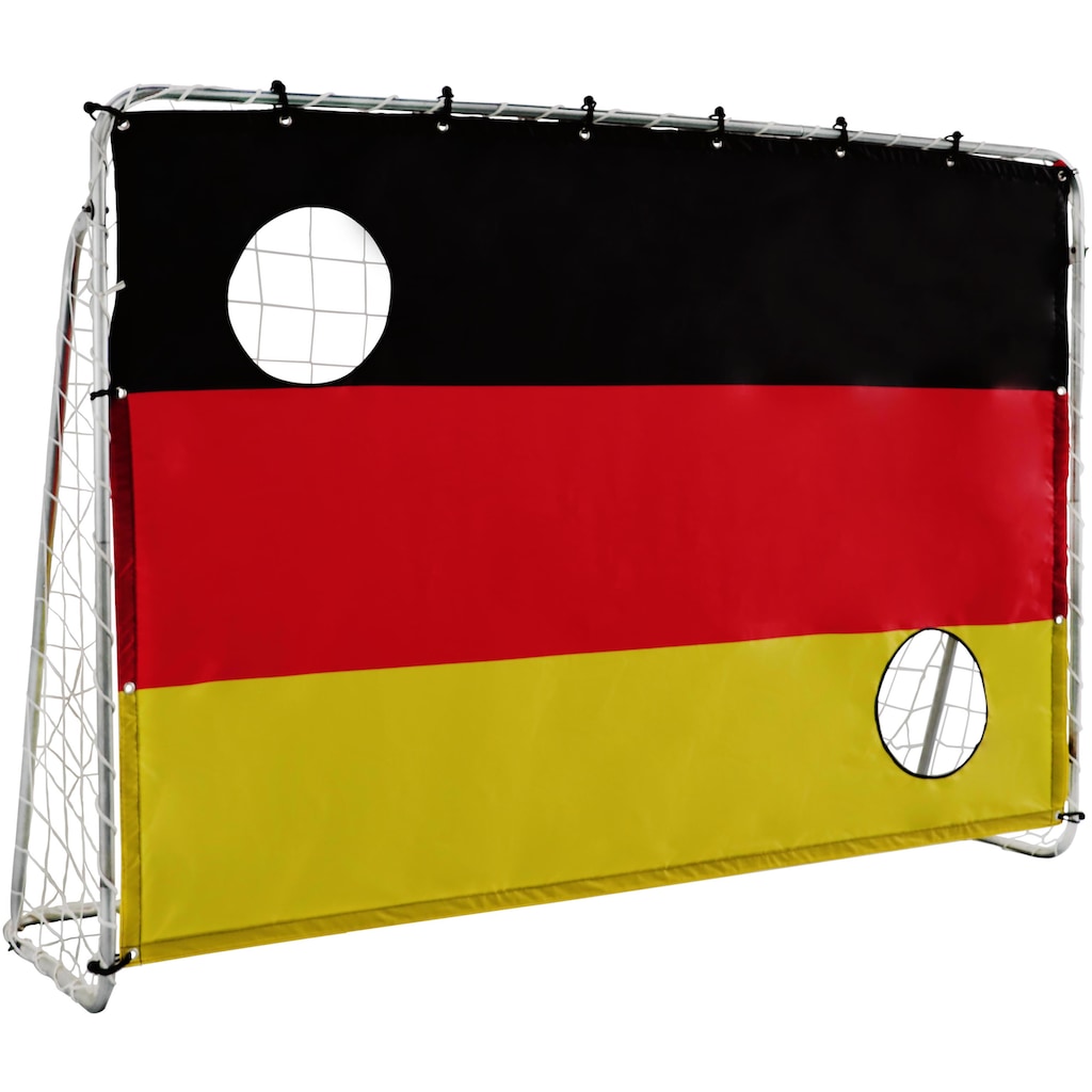 L.A. Sports Fußballtor »Soccer Goal 2in1 Set - Kinder Tor mit Netz und Torschusswand«, (2in1 Kinderfussballtor und Torschusswand)